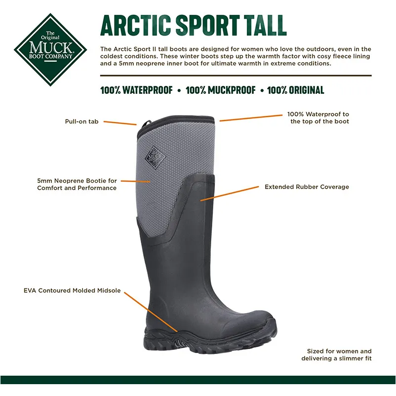 Winter Damen Gummistiefel ARCTIC SPORT II TALL braun