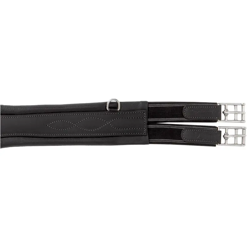 Ledersattelgurt geölt mit Elast COMFORT schwarz