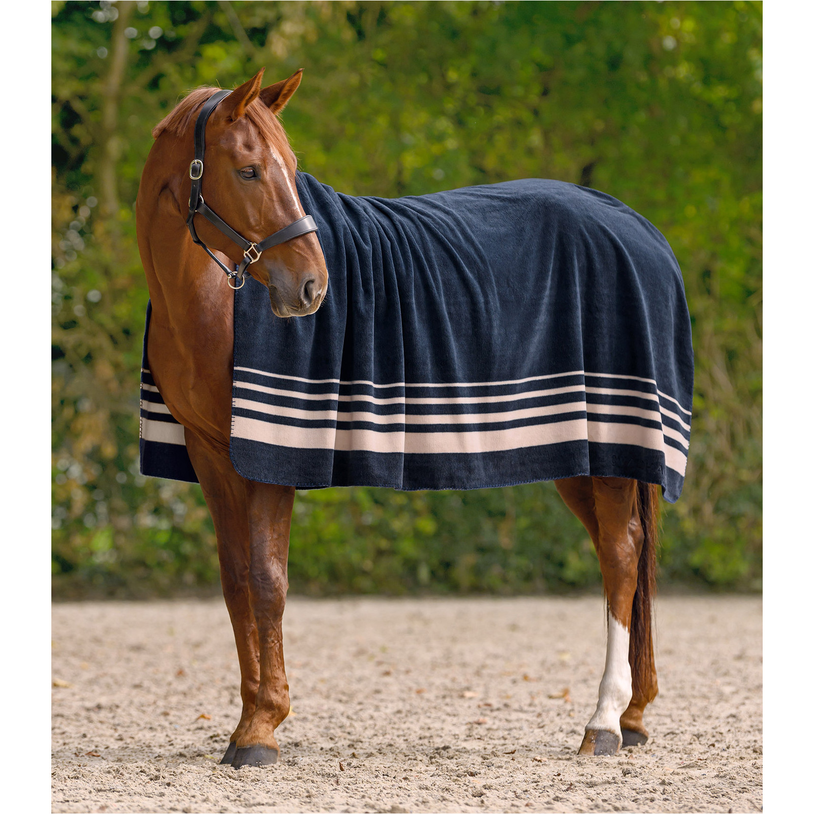 Dicke Fleecedecke SÖLDEN nachtblau