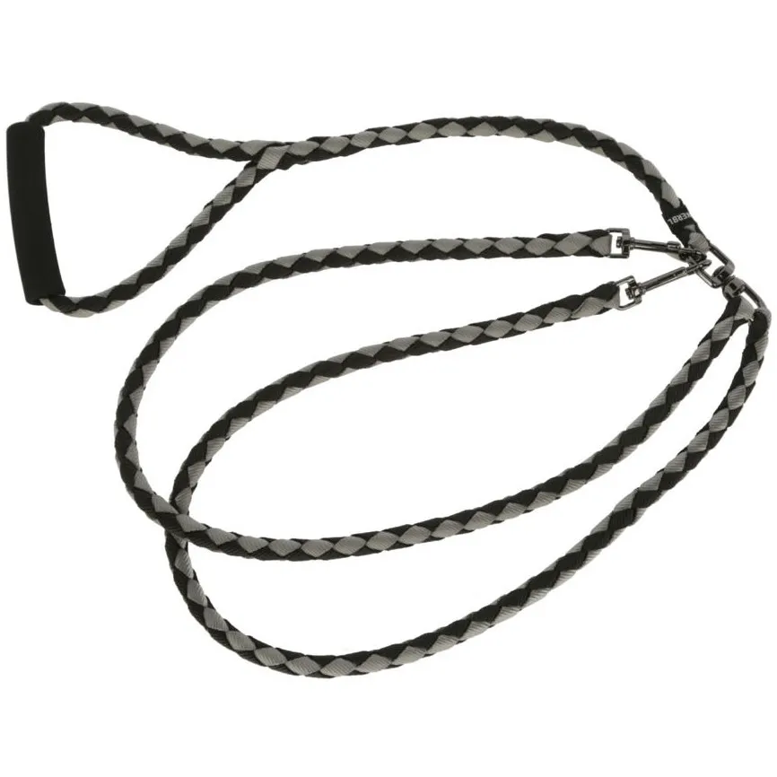 Doppelleine mit Softgriff schwarz