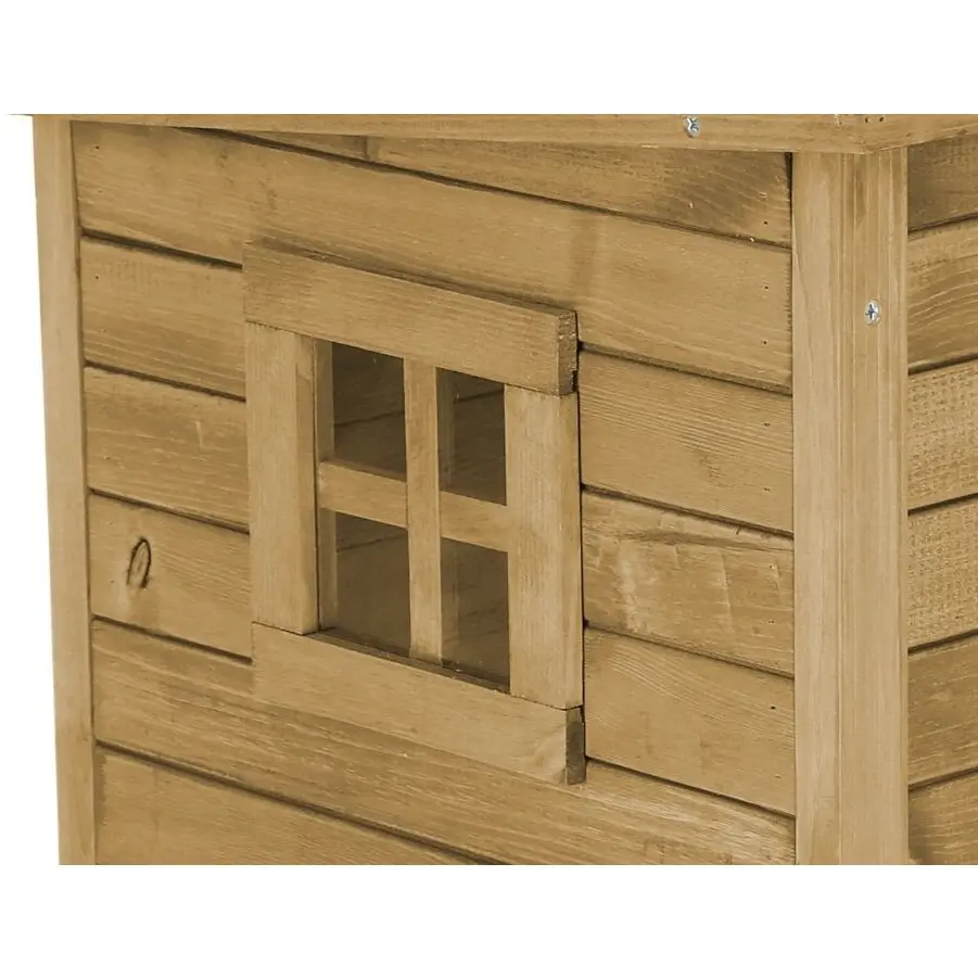 Katzenhaus RUSTICA braun/grün