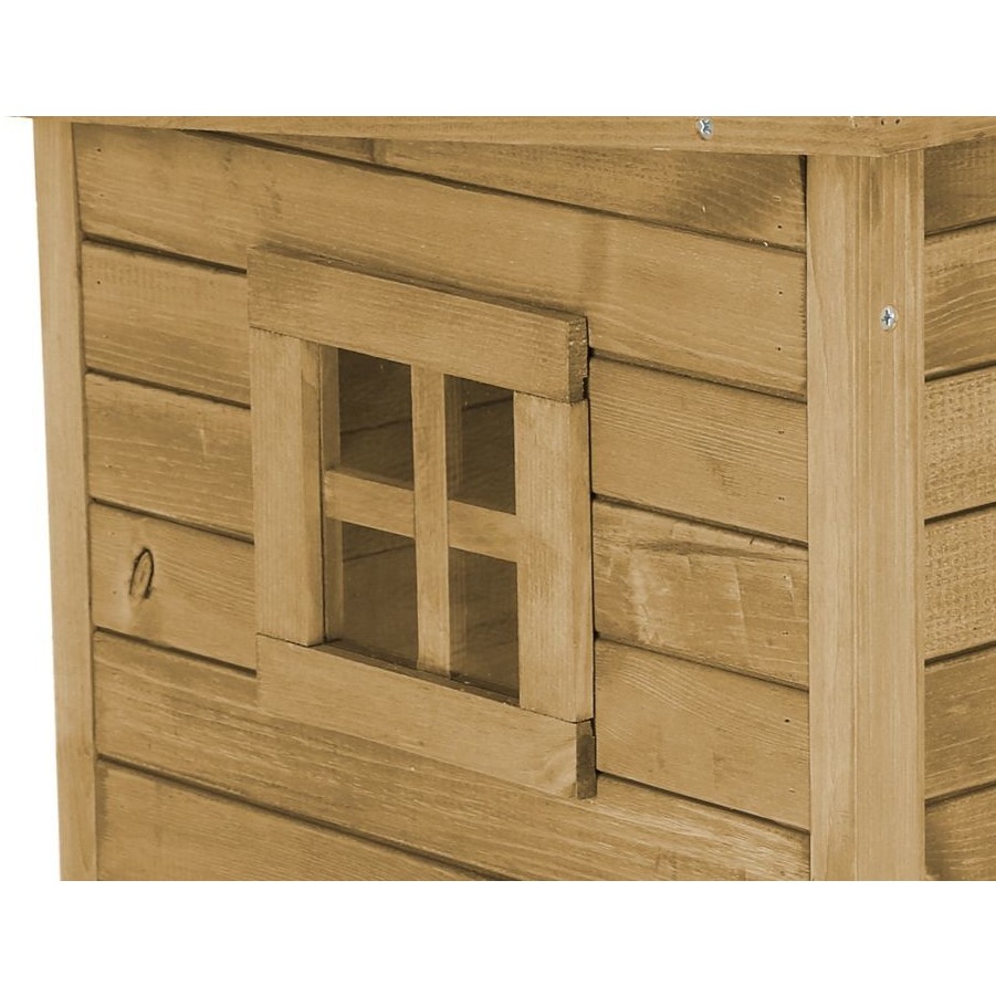 Katzenhaus RUSTICA braun/grün