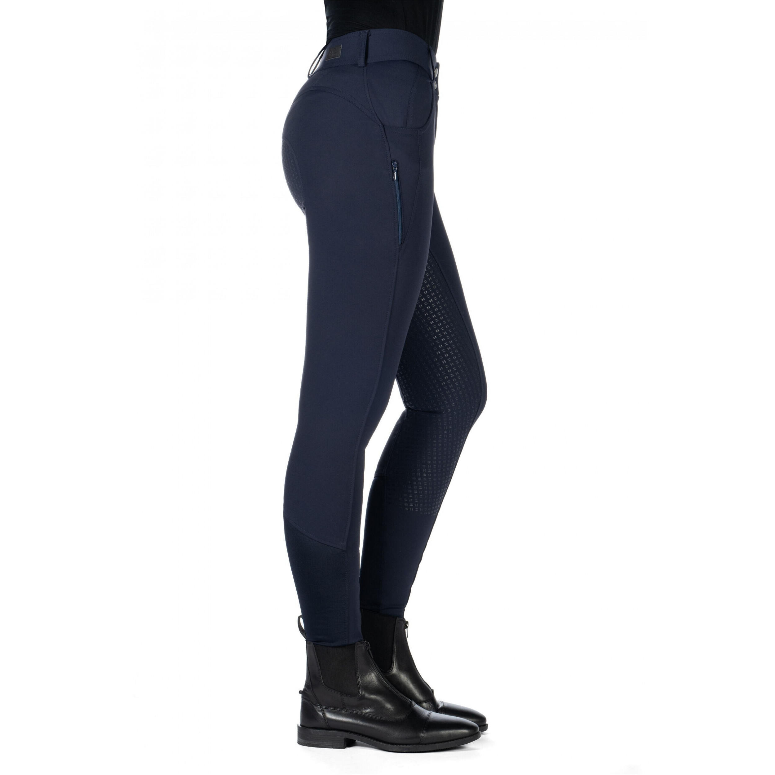 Kinder Reithose Silikon Vollbesatz ARI MID RISE dunkelblau