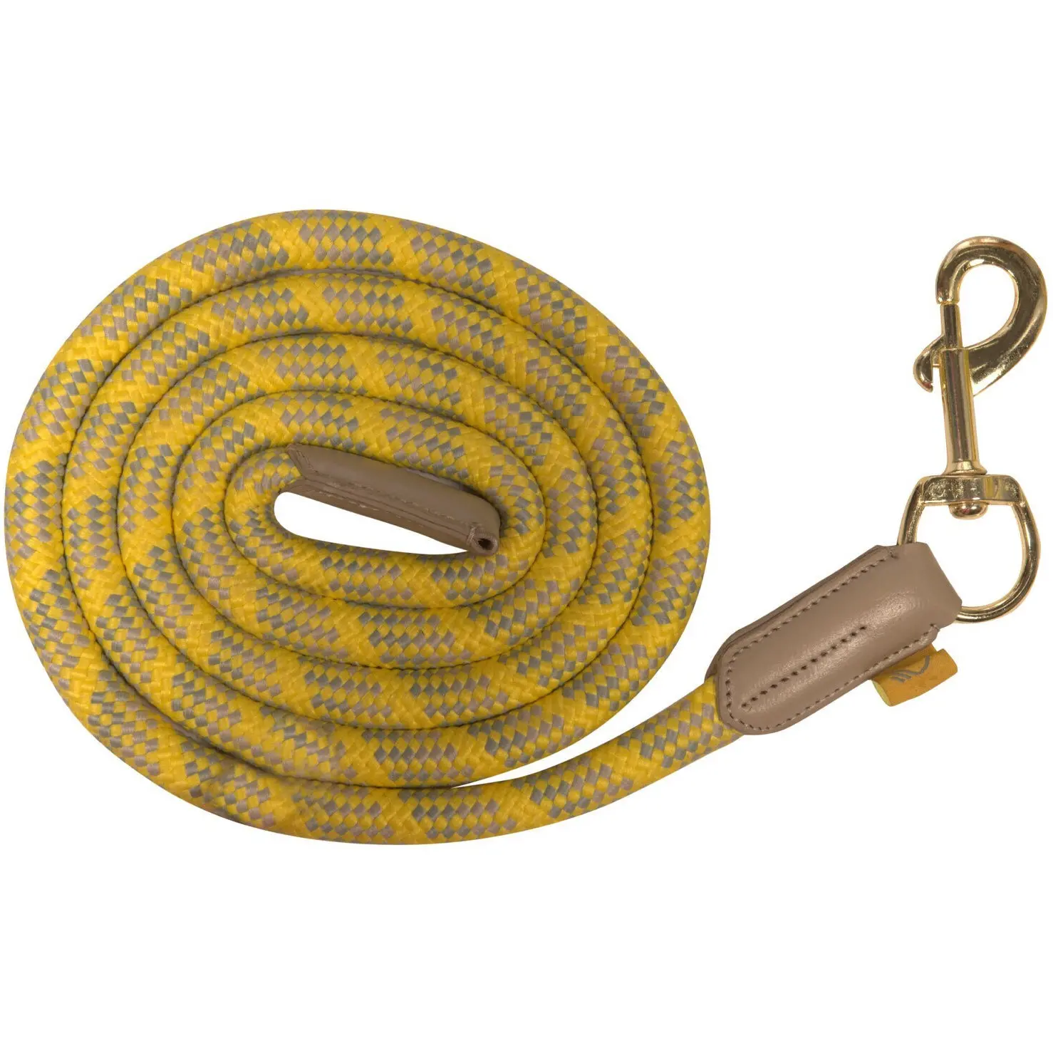 Führstrick mit Karabinerhaken LIMONE grau/beige