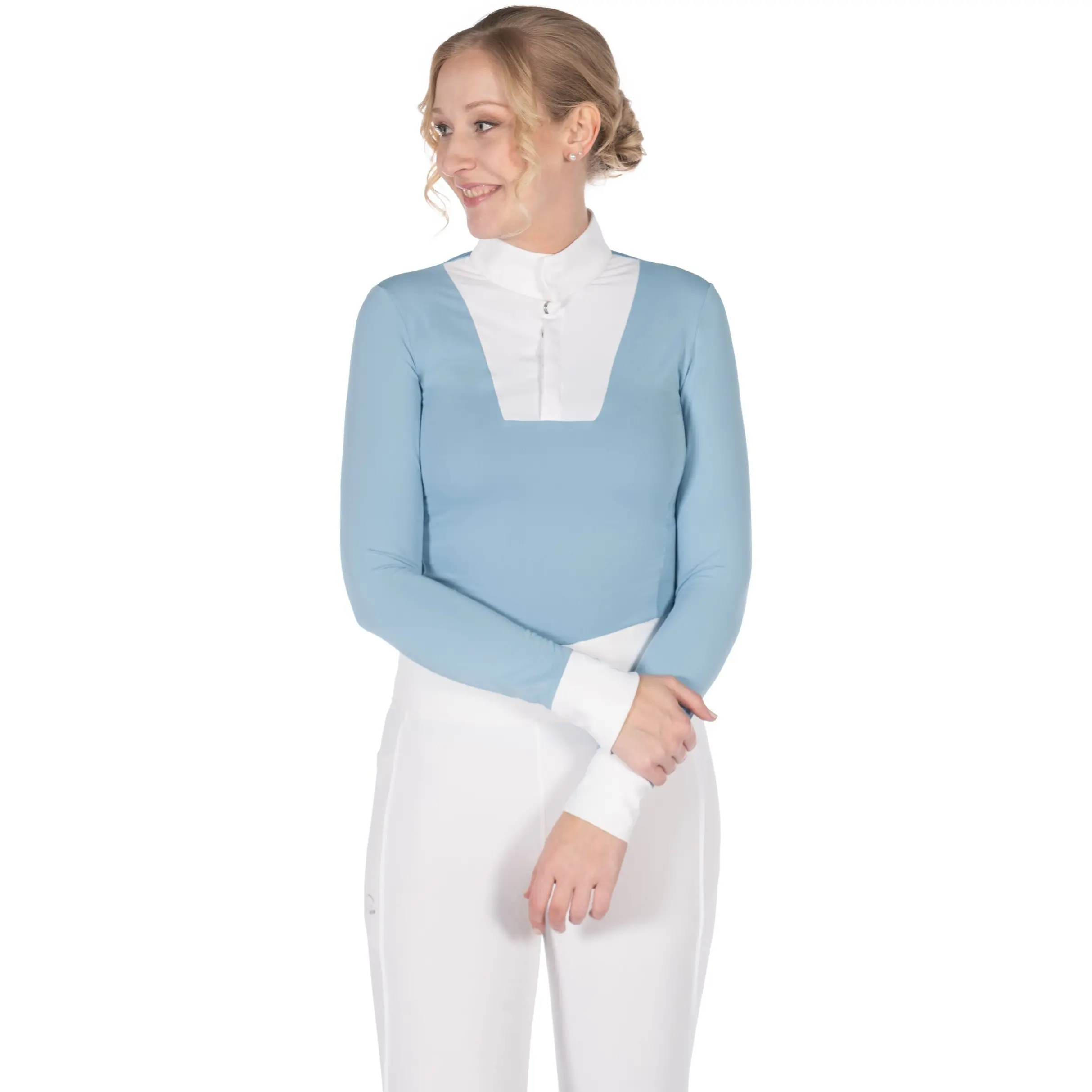 Damen Turniershirt Langarm VIRGINIA eisblau
