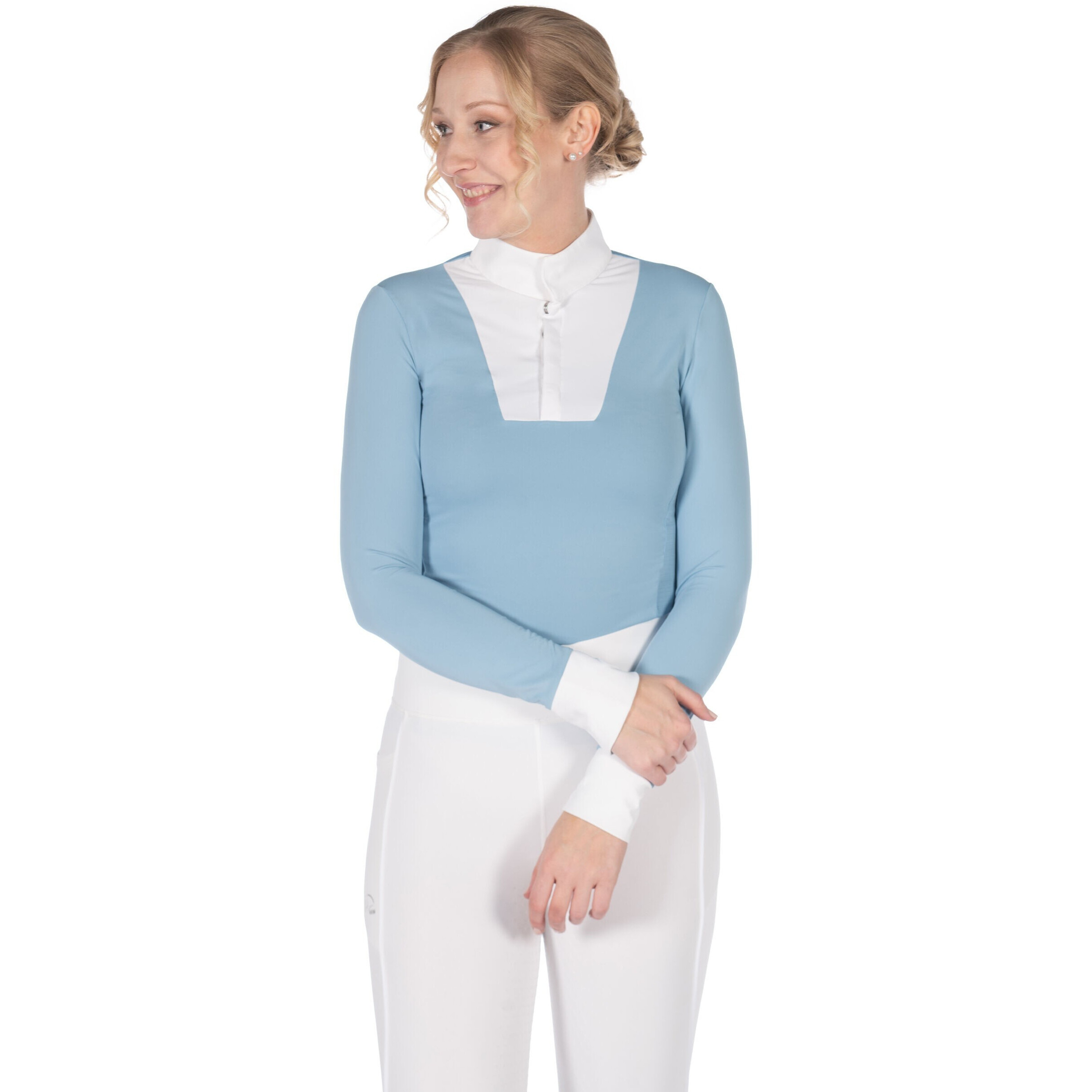 Damen Turniershirt Langarm VIRGINIA eisblau