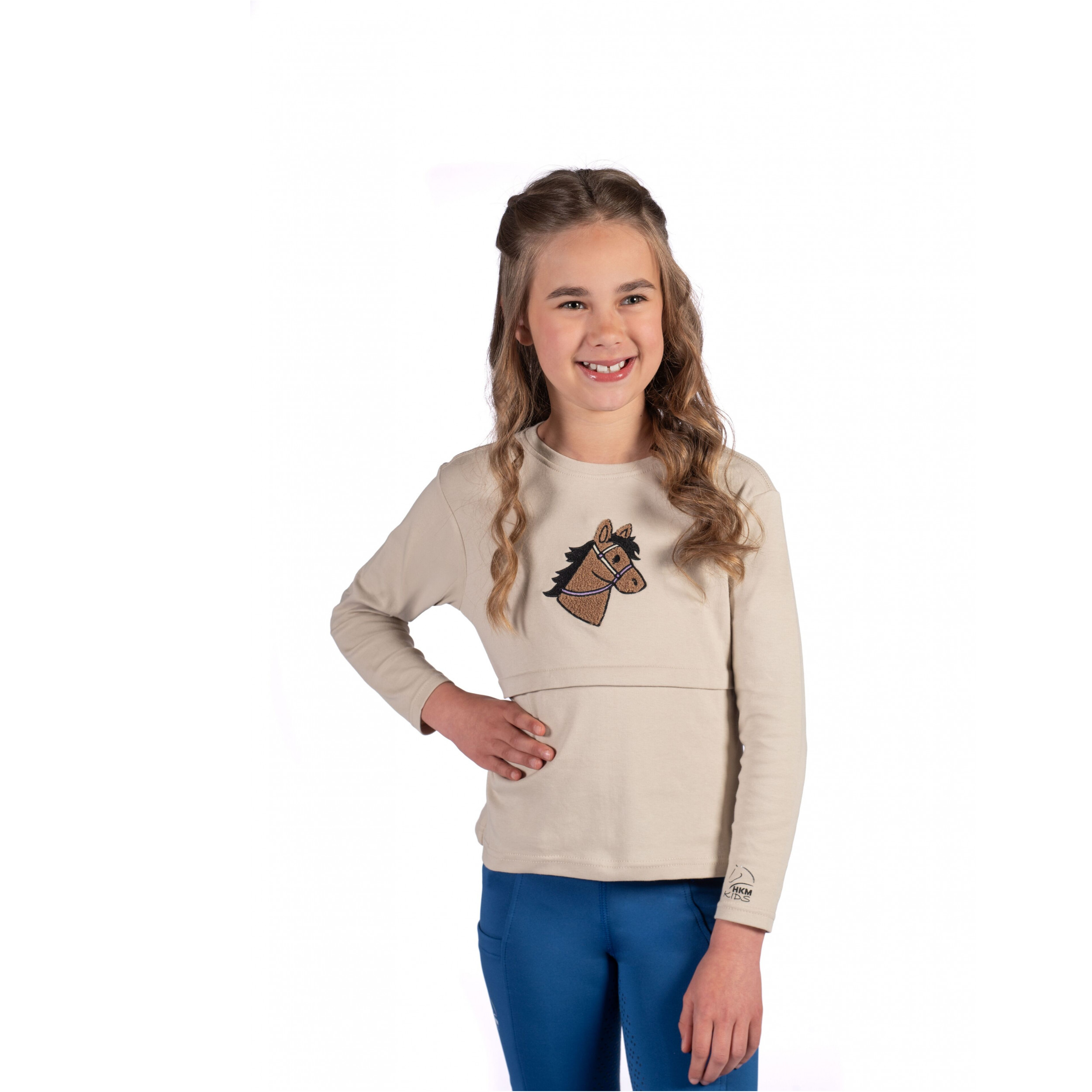 Kinder Langarmshirt MIA beige