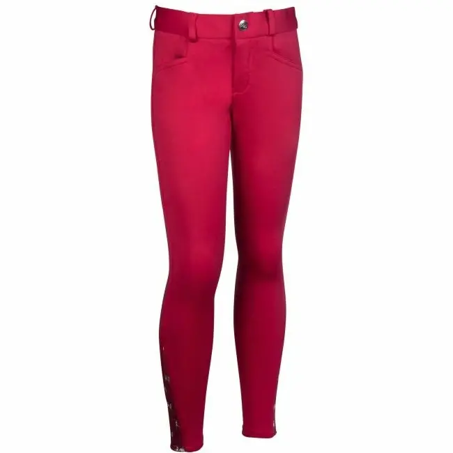 Kinder Reithose Silikon Kniebesatz ALLURE CHEVAL cranberry