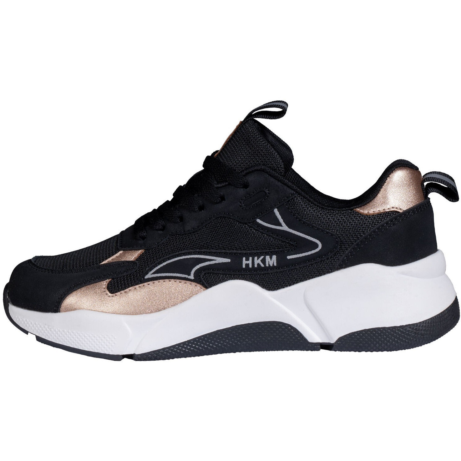 Damen Sneaker ROSEGOLD GLAMOUR STYLE schwarz