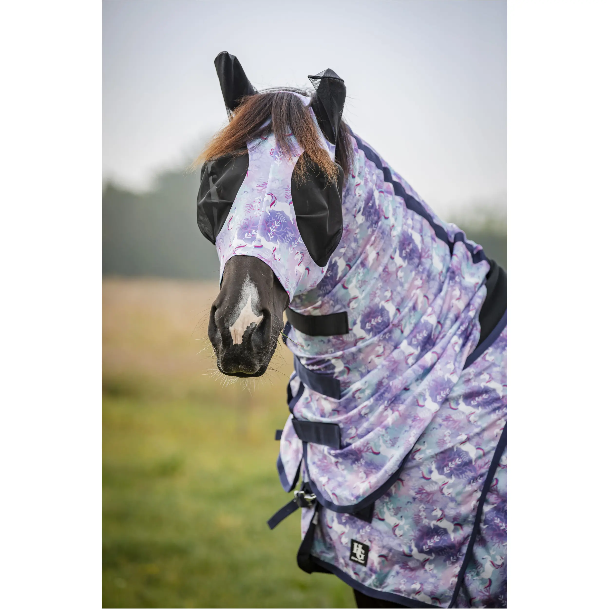Fliegenmaske UNICORN lavender