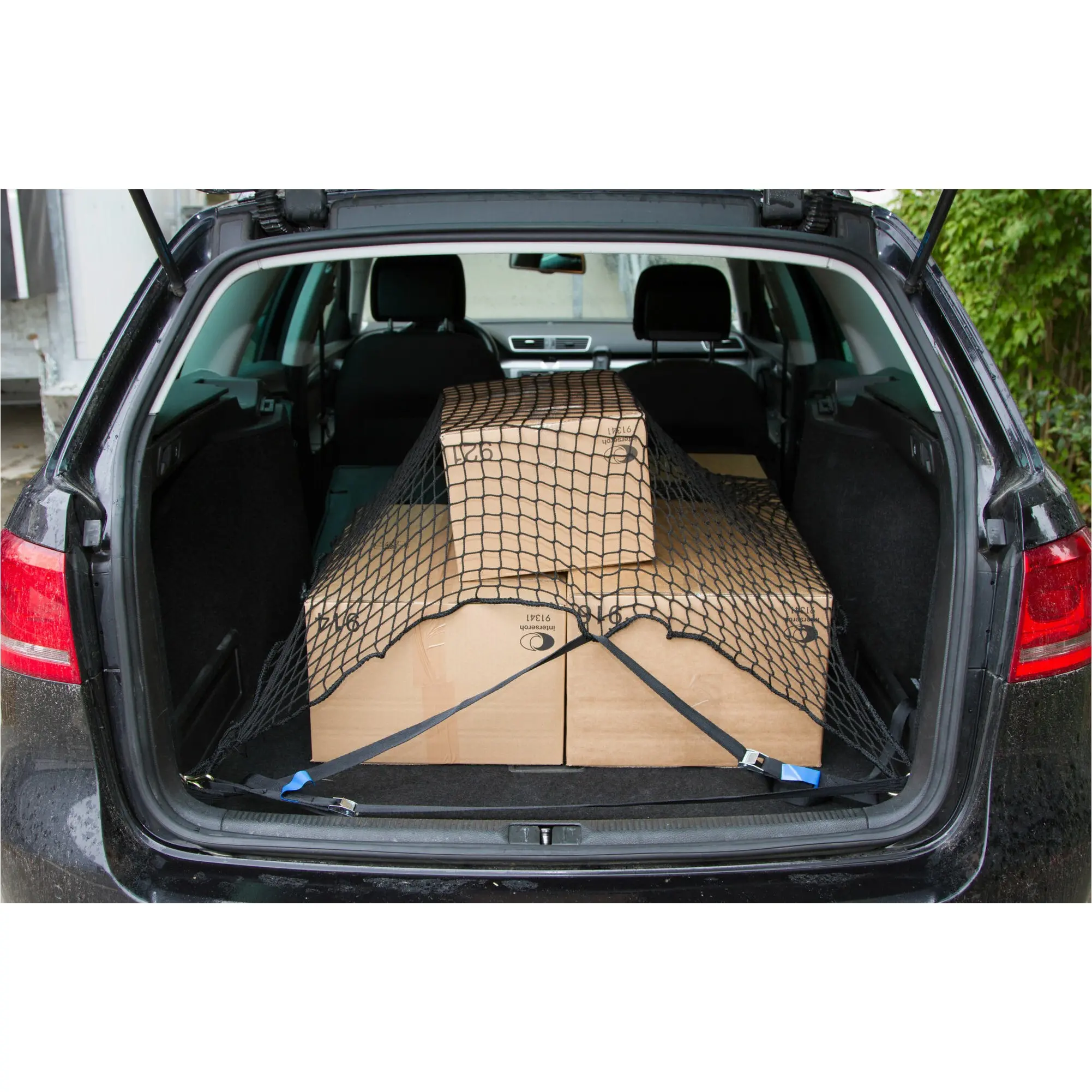 Netz zur Ladungssicherung für Pkw Kombi inkl. Zurrgurte schwarz