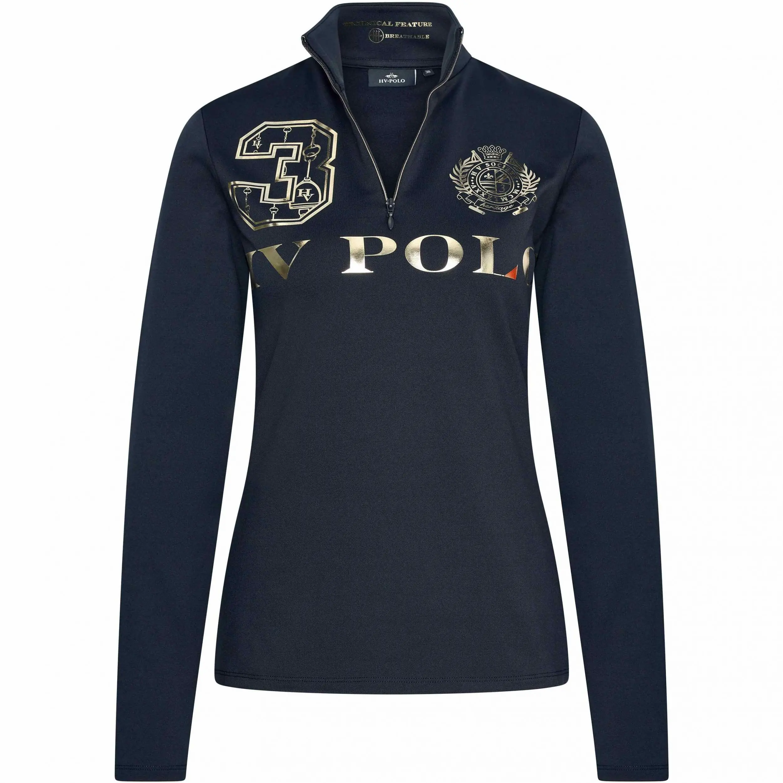 Damen Langarmshirt HVPFavouritas Luxury navy