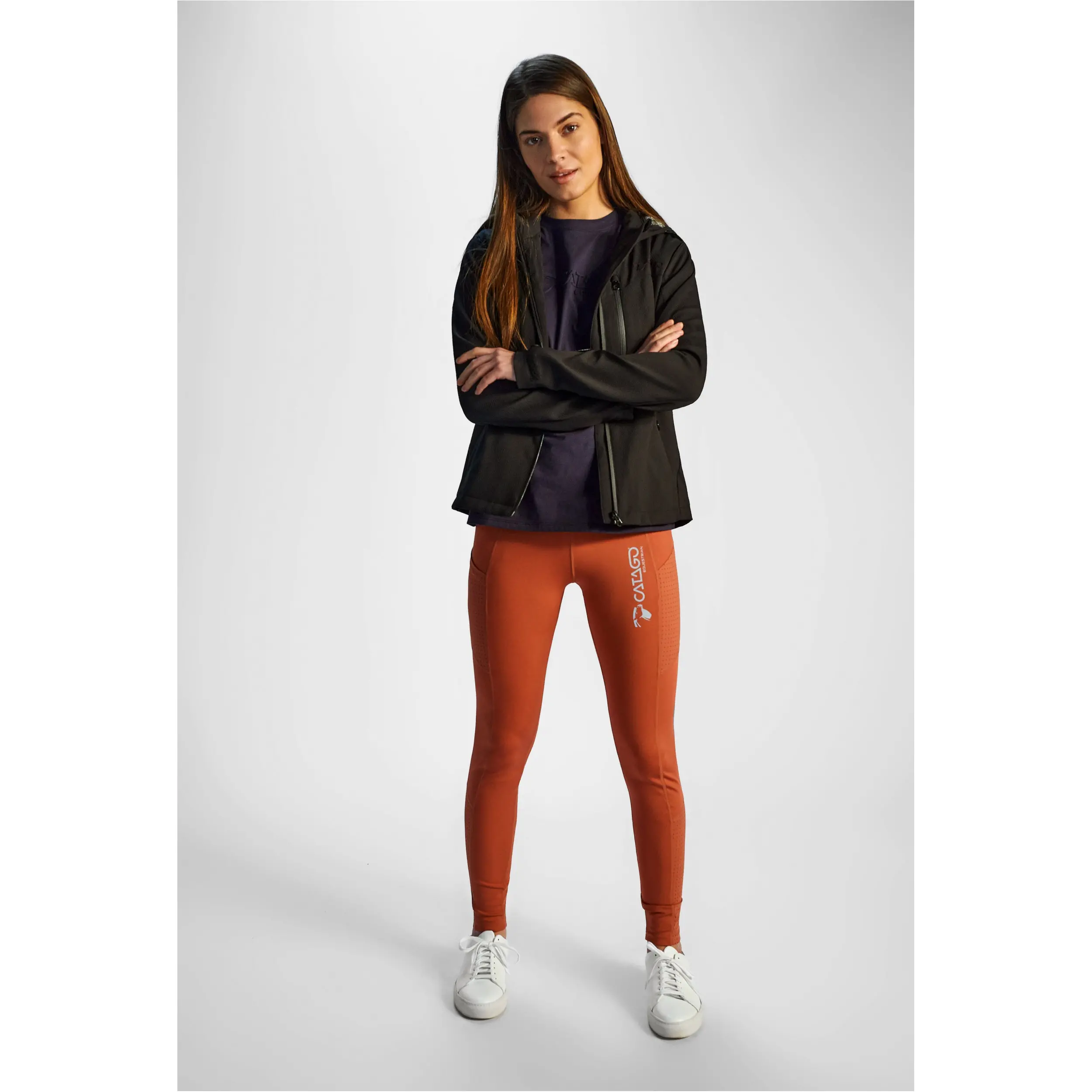 Damen Reitjacke kurz HYBRID schwarz