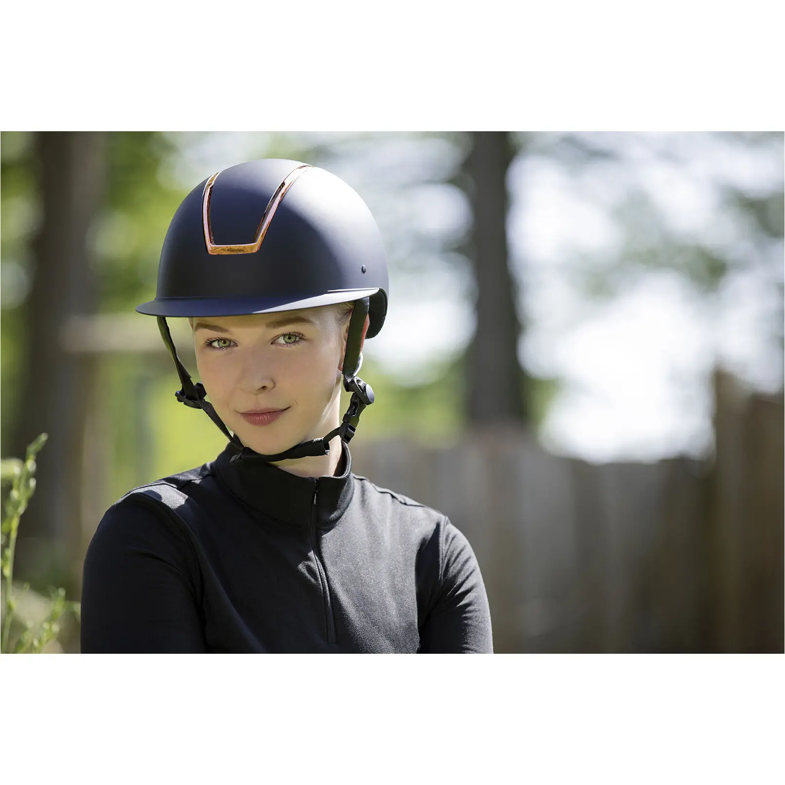 Damen Reithelm LADY SHIELD braun/rosegold