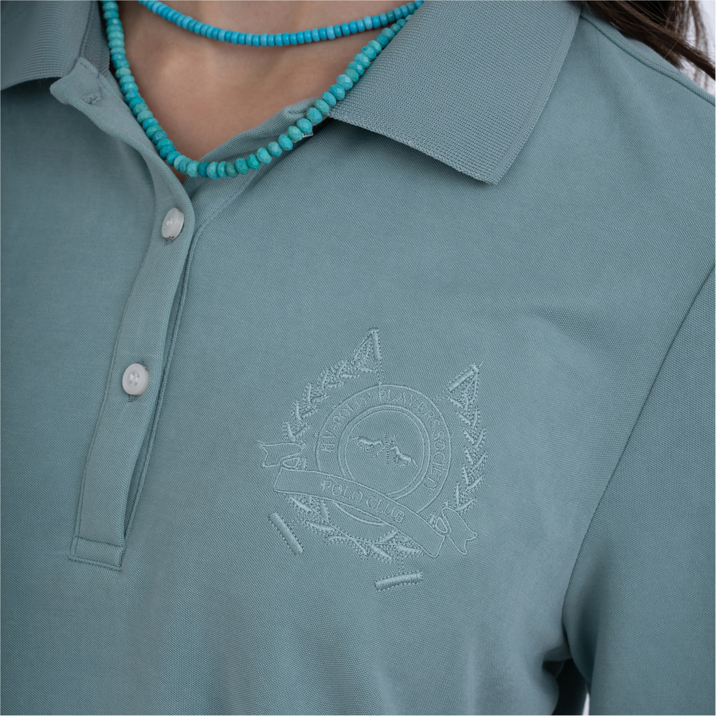 Damen Poloshirt HVPNorma aqua sky
