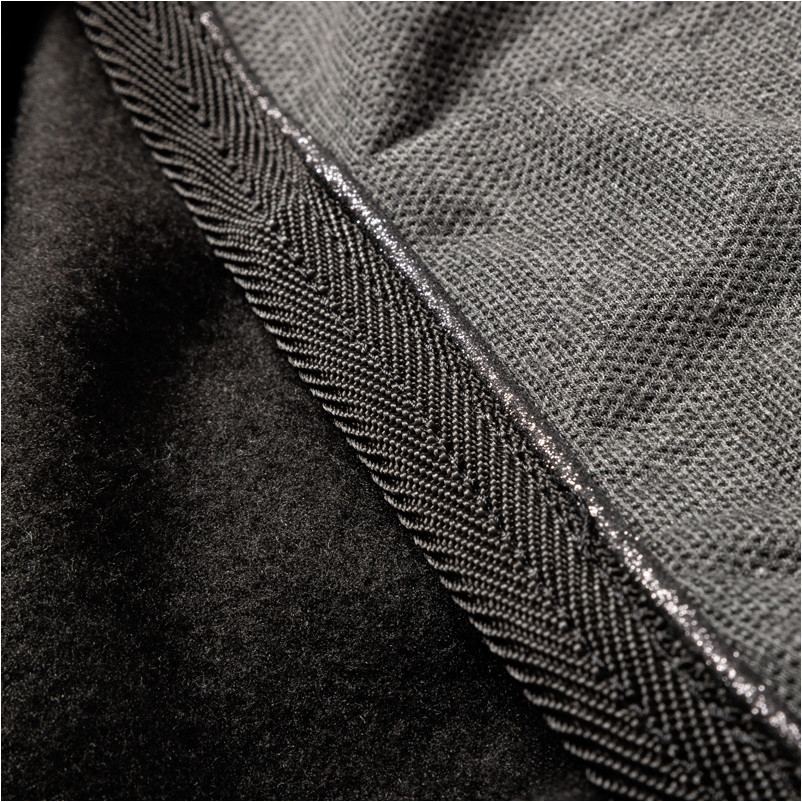 Transport- und Abschwitzdecke ELEGANCE grau/schwarz