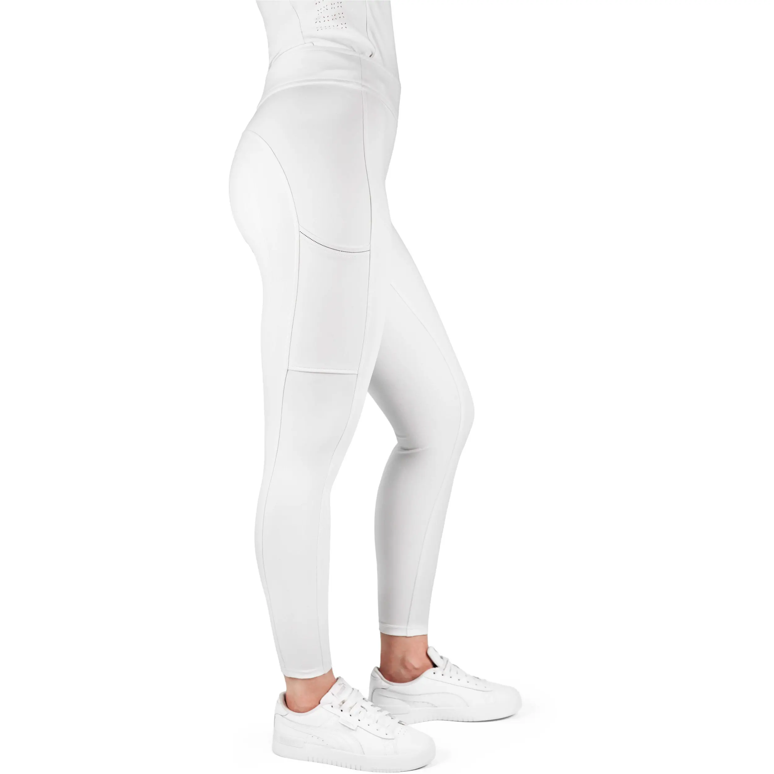 Damen Reitleggings Silikon Vollbesatz EK-BIRDY weiß