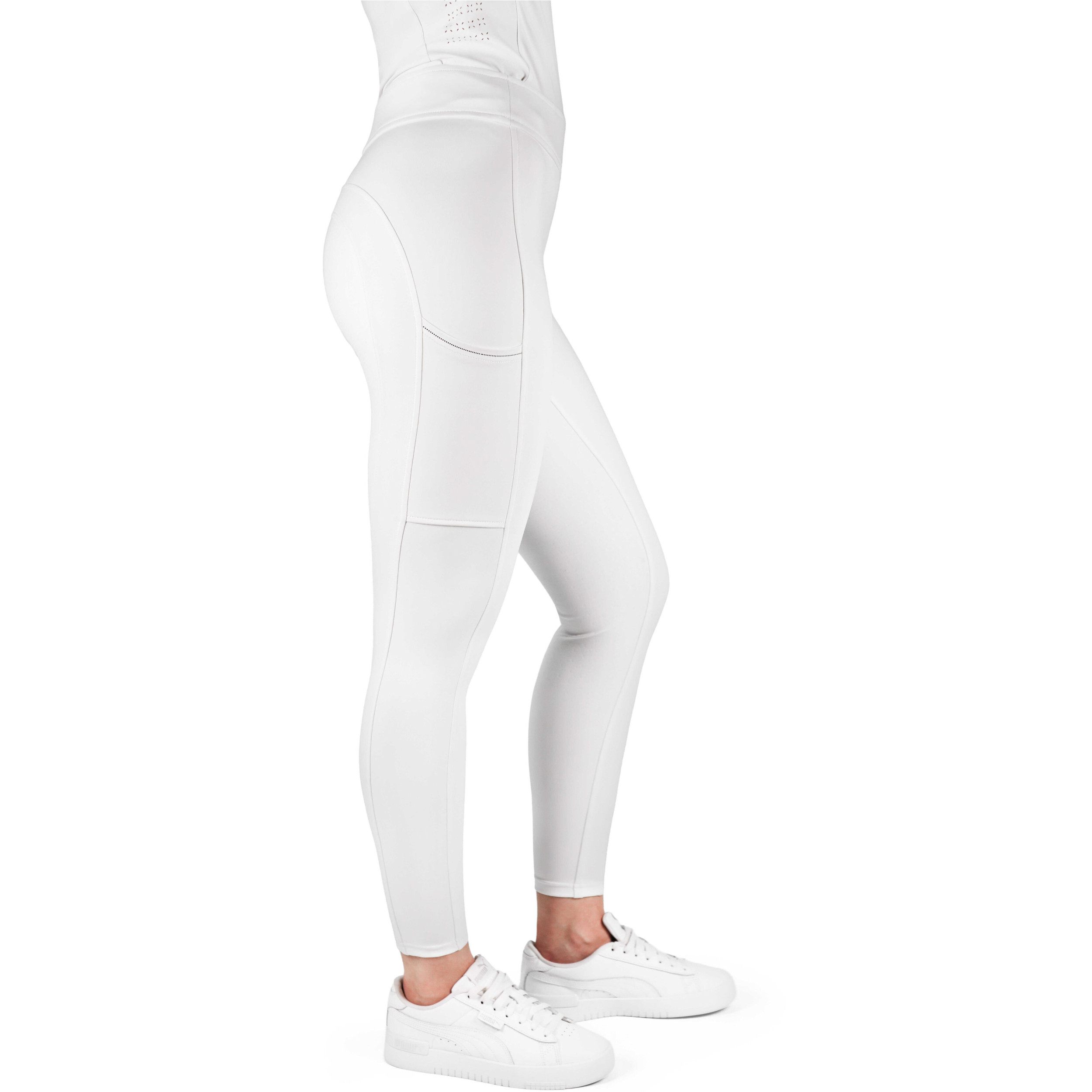 Damen Reitleggings Silikon Vollbesatz EK-BIRDY weiß