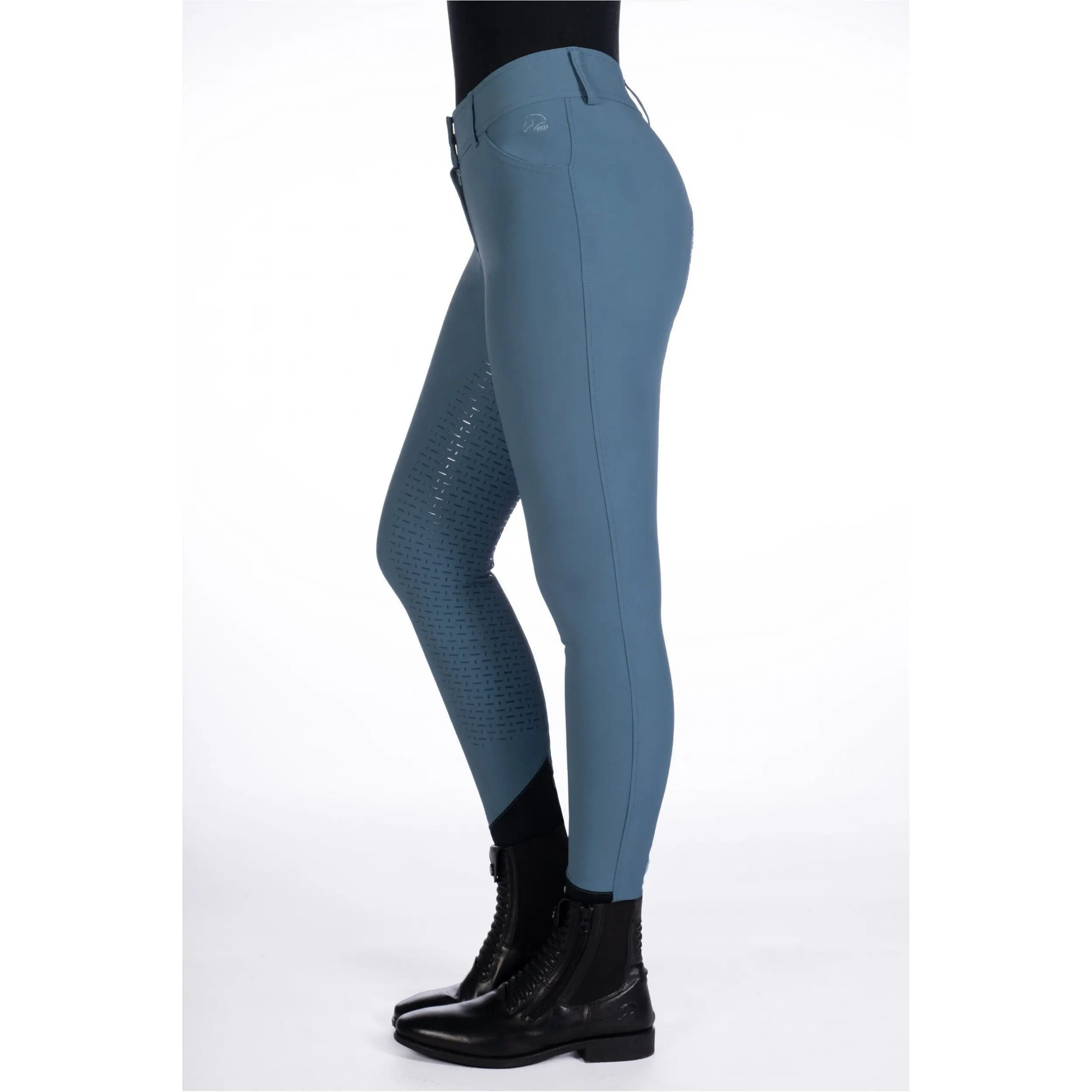 Damen Reithose Silikon Vollbesatz TAMPA rauchblau