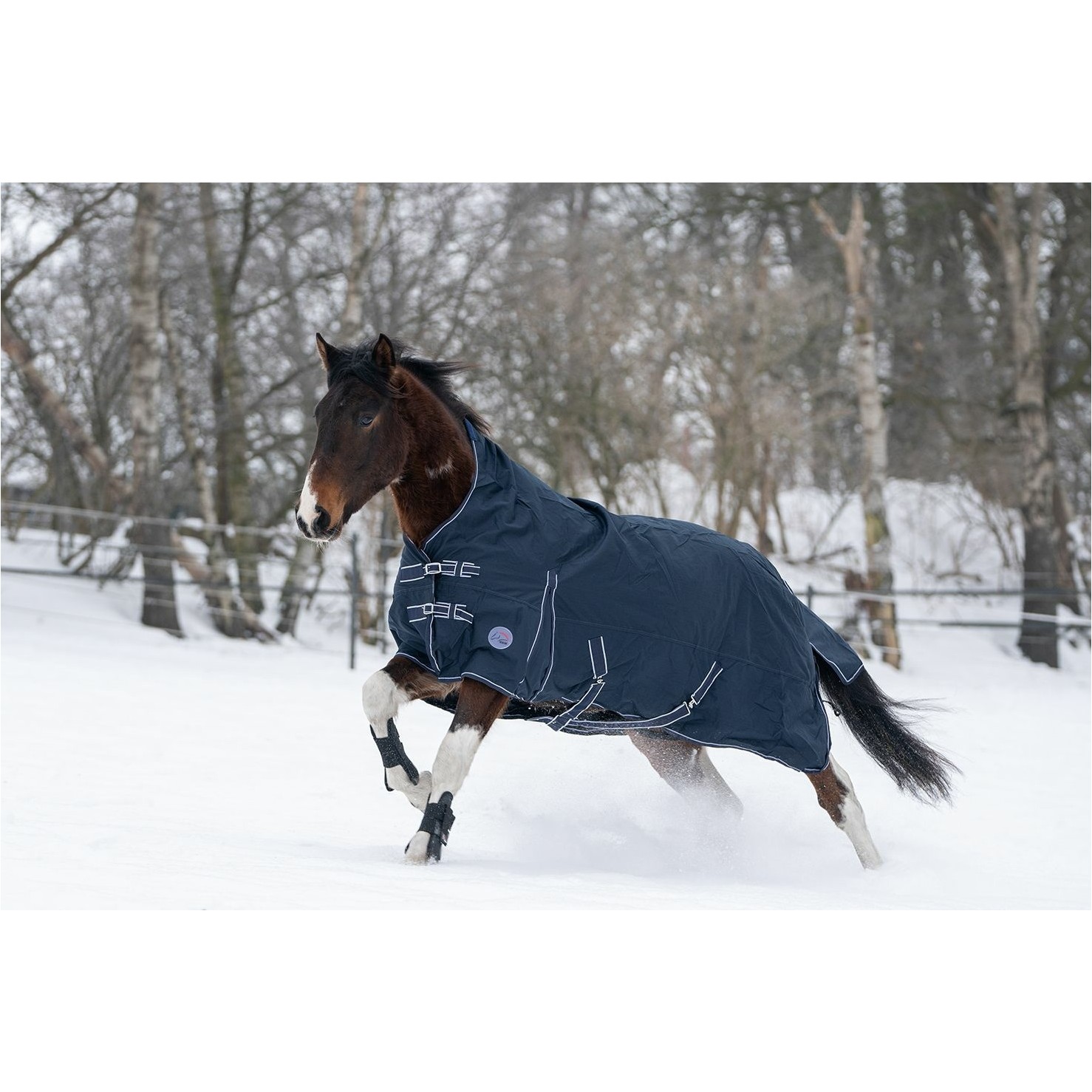 Weidedecke Highneck 600D mit Polarfleece STARTER dunkelblau