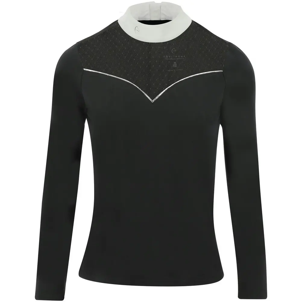 Damen Turniershirt Langarm VALENCIA schwarz
