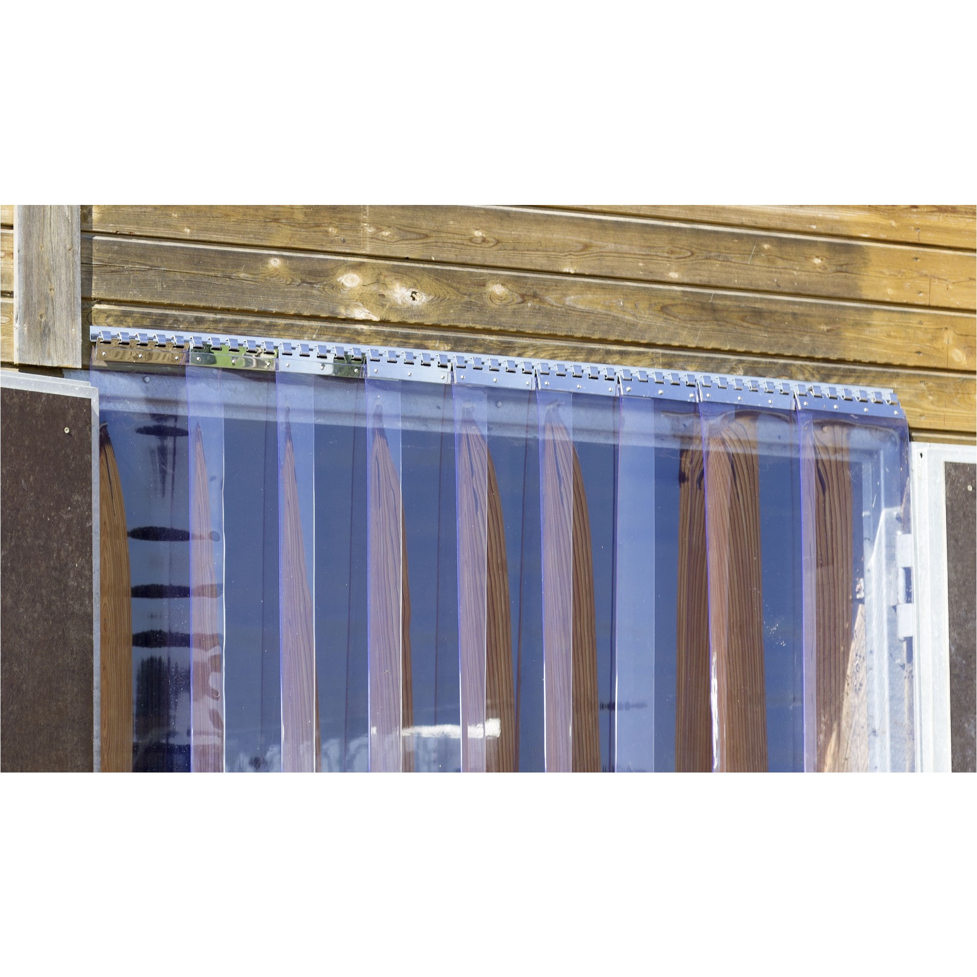 PVC-Streifenvorhang transparent 130x225cm 