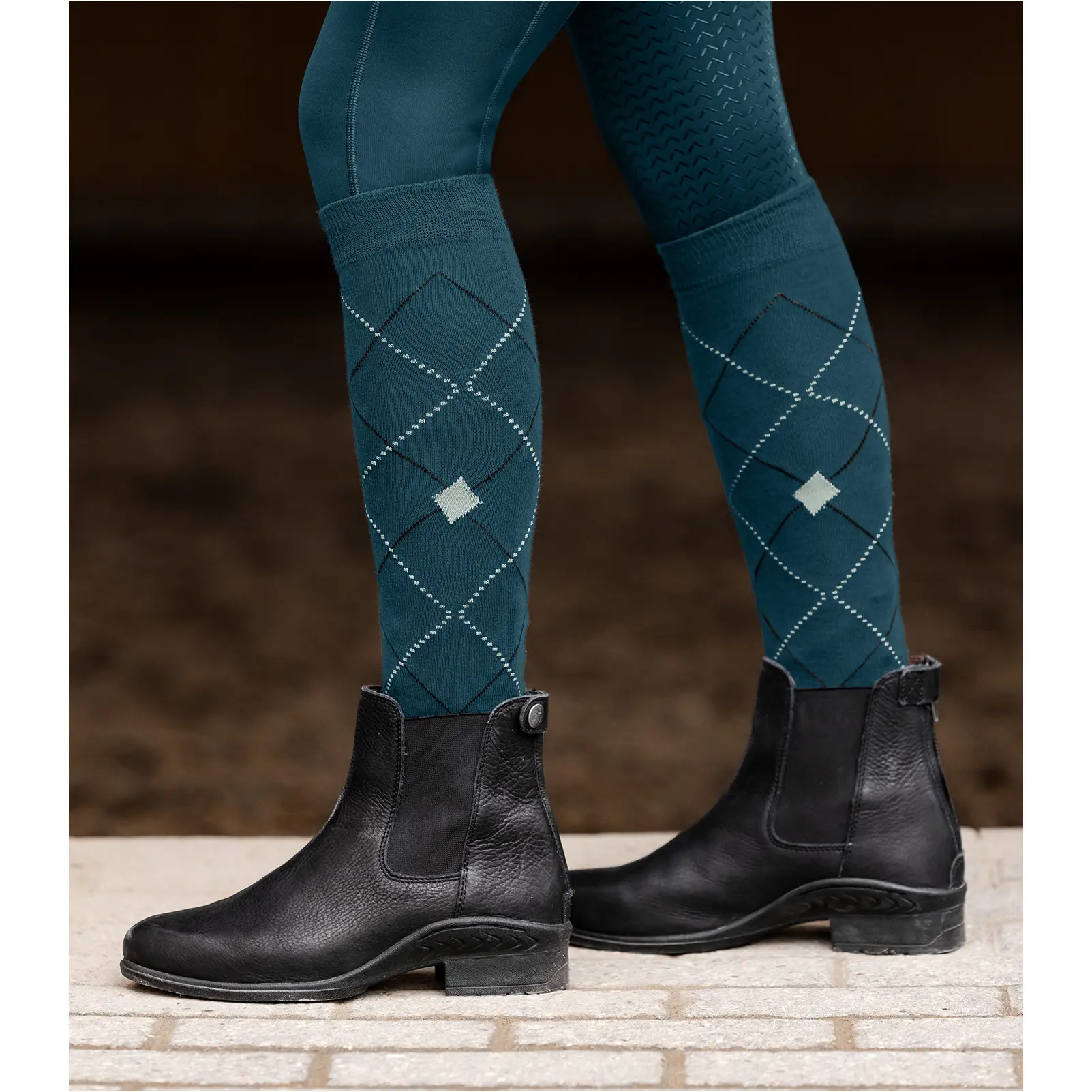 Reitsocken ARGYLE petrolblau