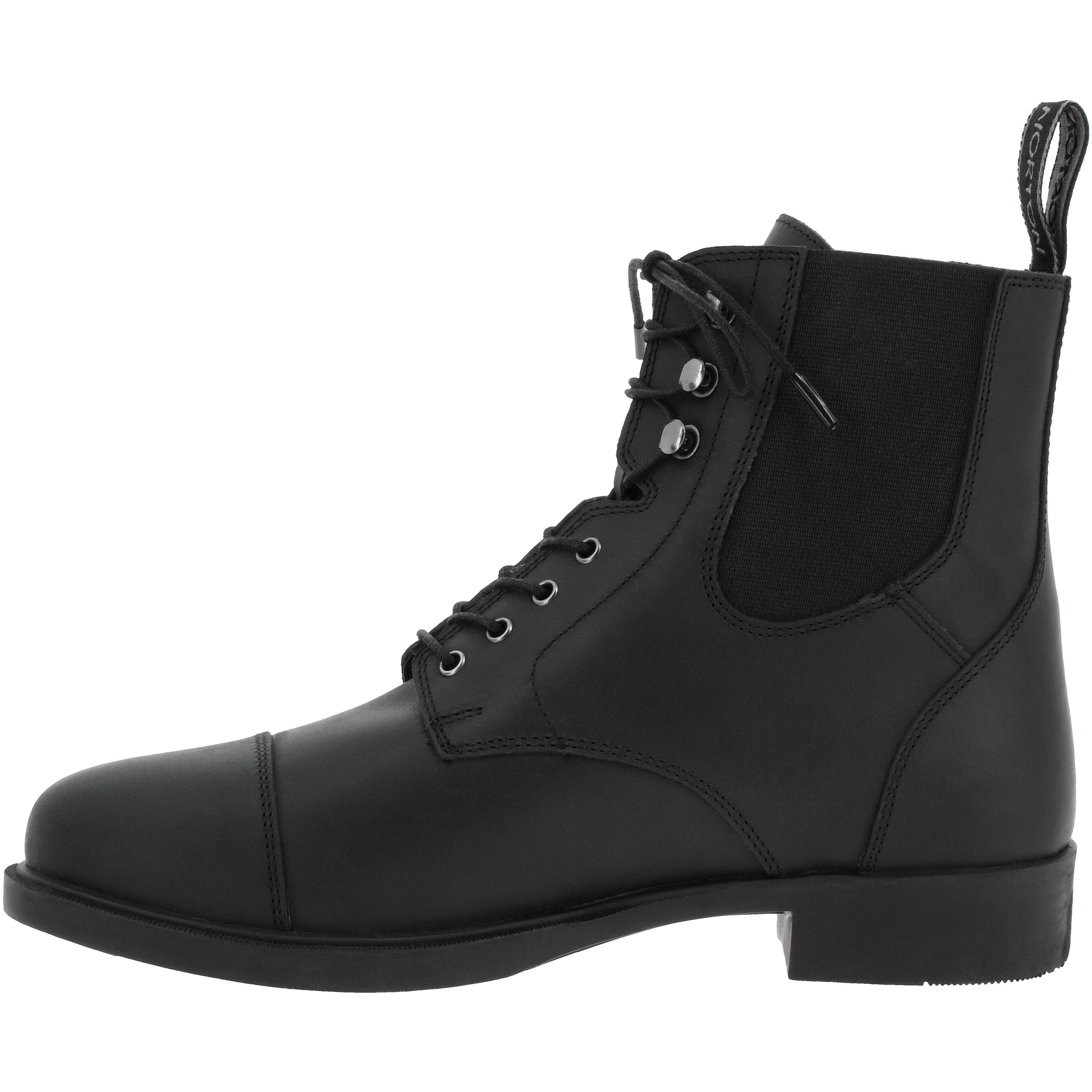 Reitstiefeletten mit Schnürsenkel NÎMES Echtleder schwarz Reitstiefeletten mit Schnürsenkel NÎMES Echtleder schwarz
