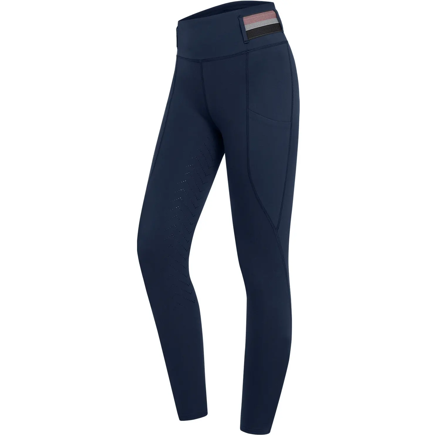 Damen Reitleggings Silikon Vollbesatz NALA Hochbund nachtblau