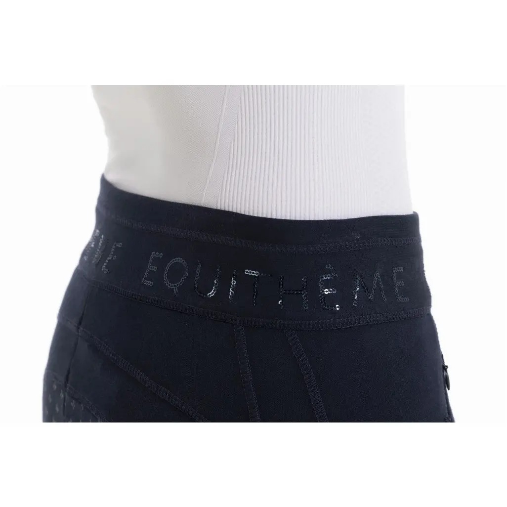 Damen Reitleggings Silikon Vollbesatz PAMELA Bio-Baumwolle marineblau