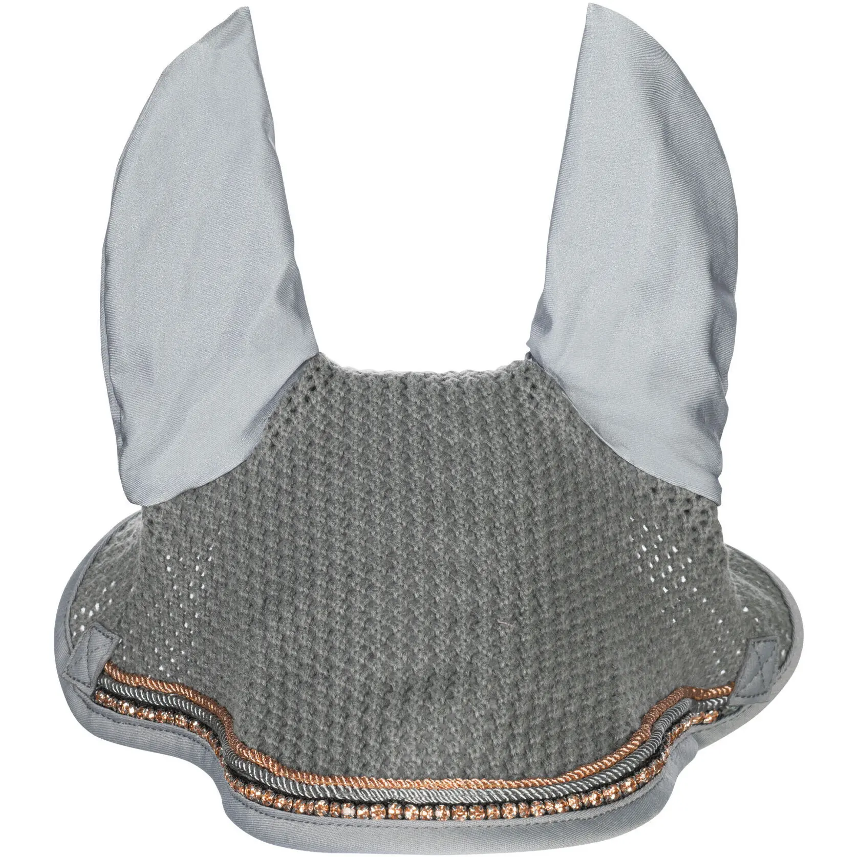 Fliegenhaube ROSEGOLD GLAMOUR STYLE grau/rosegold