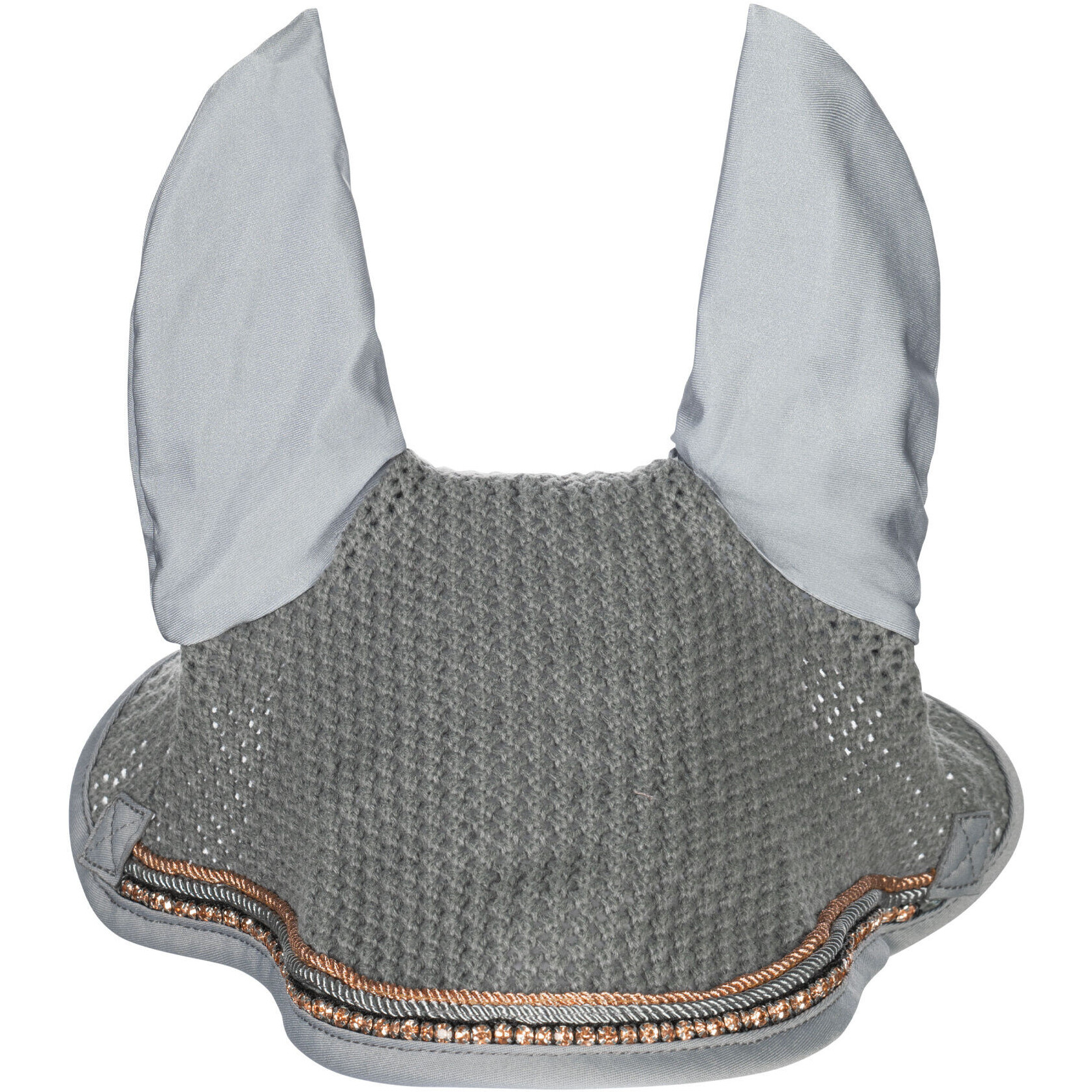 Fliegenhaube ROSEGOLD GLAMOUR STYLE grau/rosegold