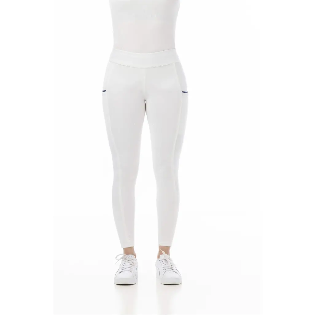 Damen Reitleggings Silikon Vollbesatz AGADIR weiß