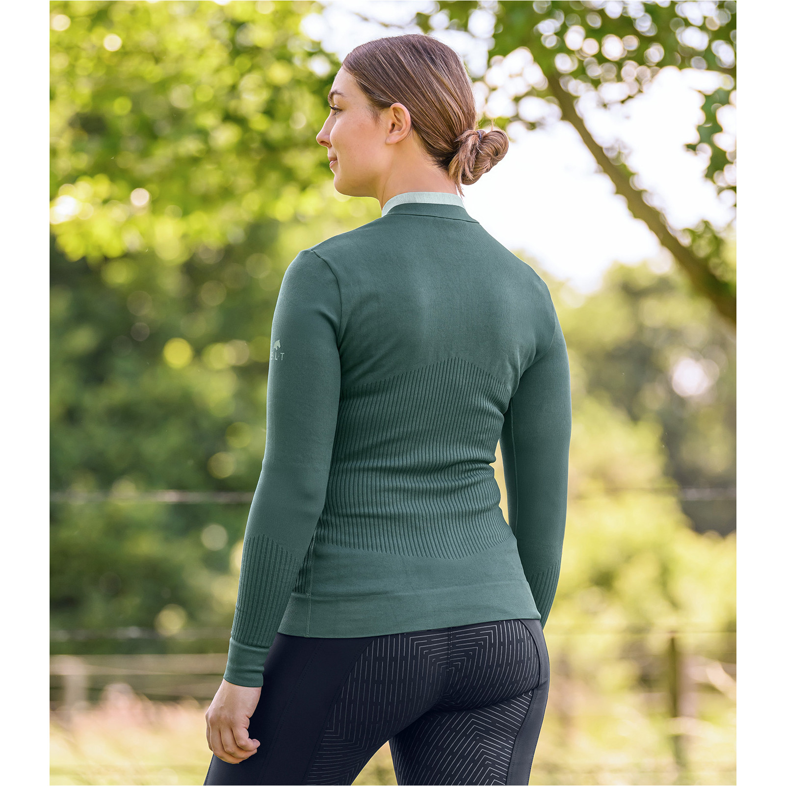 Damen 3D-Strick Funktionsjacke STOCKHOLM piniengrün