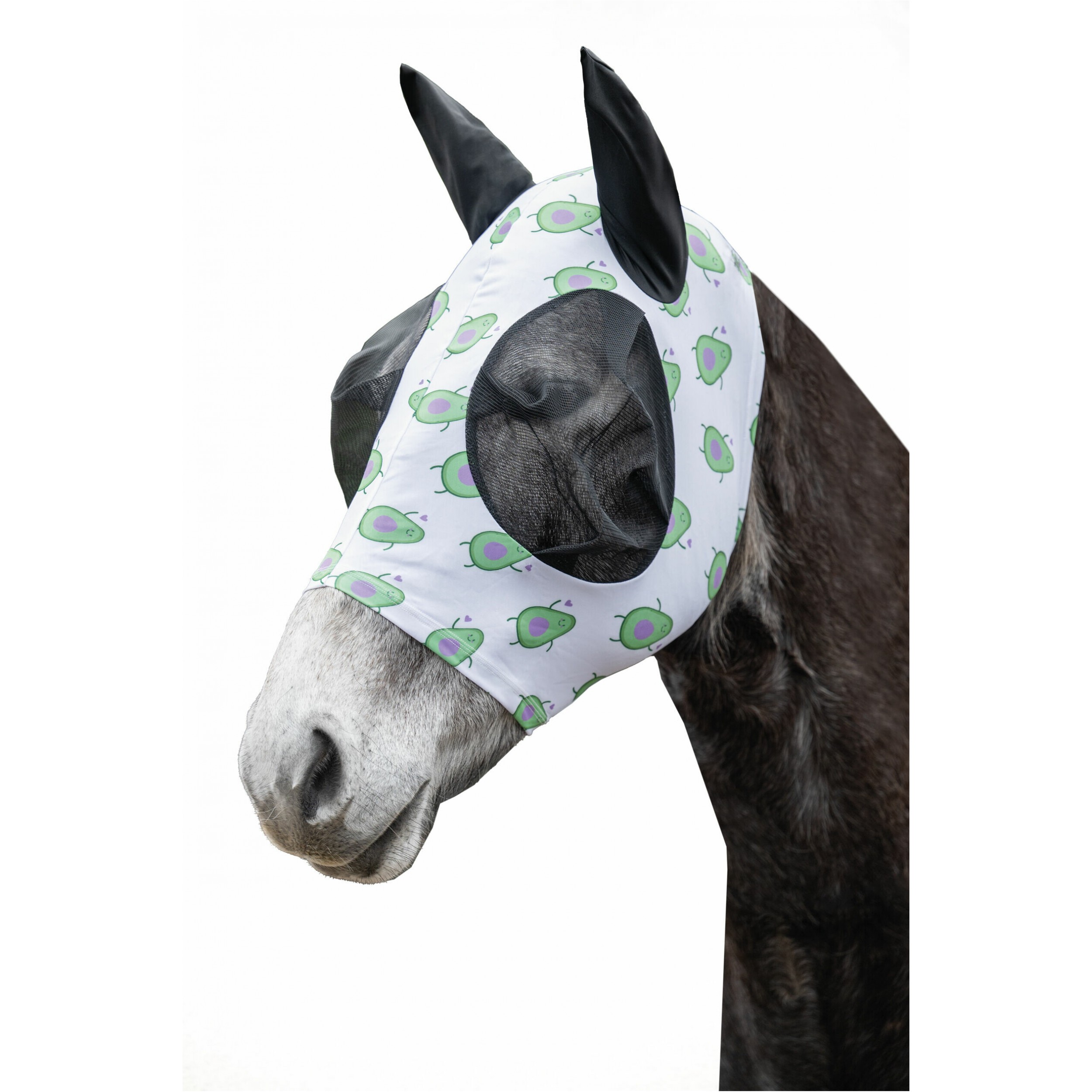 Fliegenschutzmaske AVOCADO weiß/lila