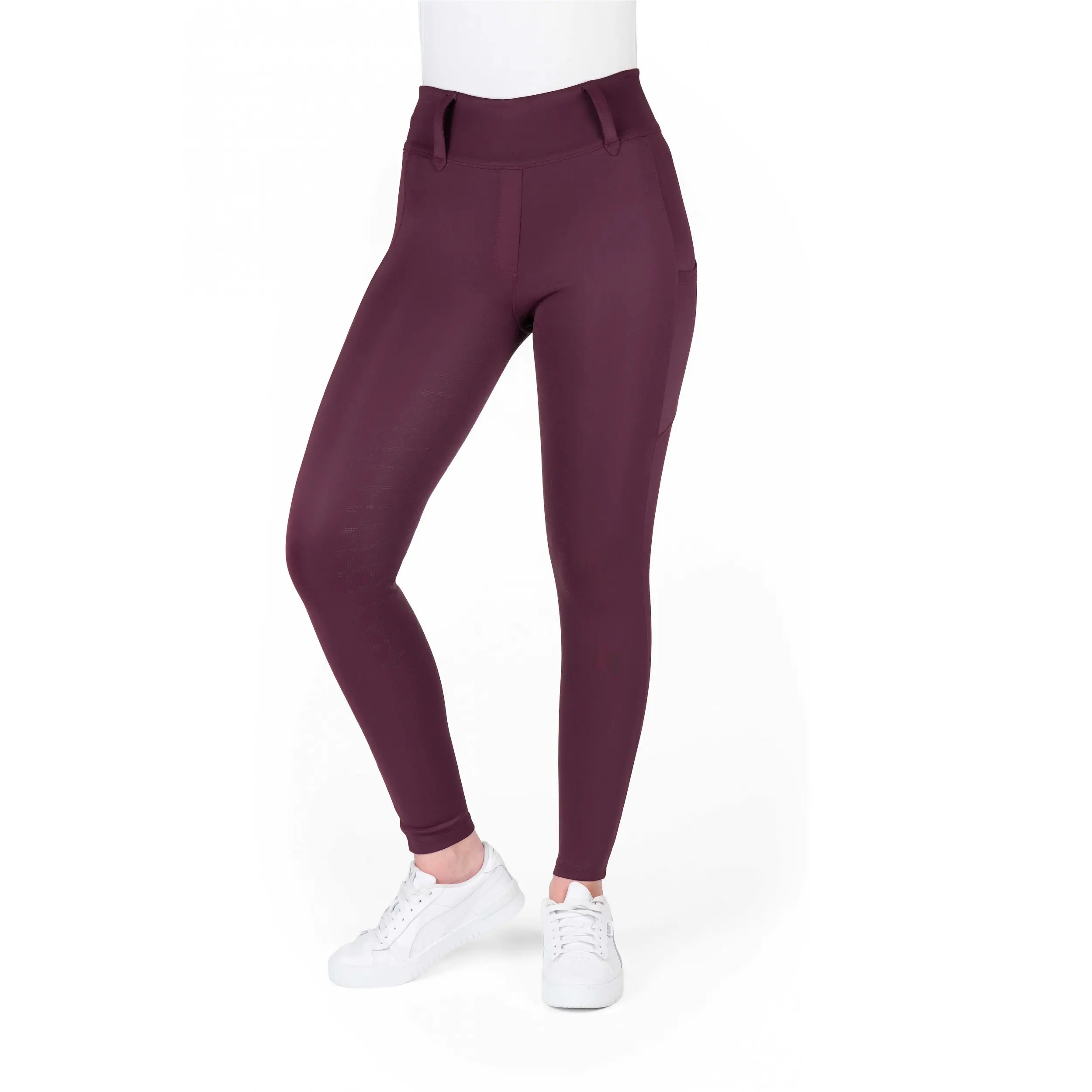 Damen Reitleggings Silikon Vollbesatz ALIZÉ pflaumenfarben Damen Reitleggings Silikon Vollbesatz ALIZÉ pflaumenfarben