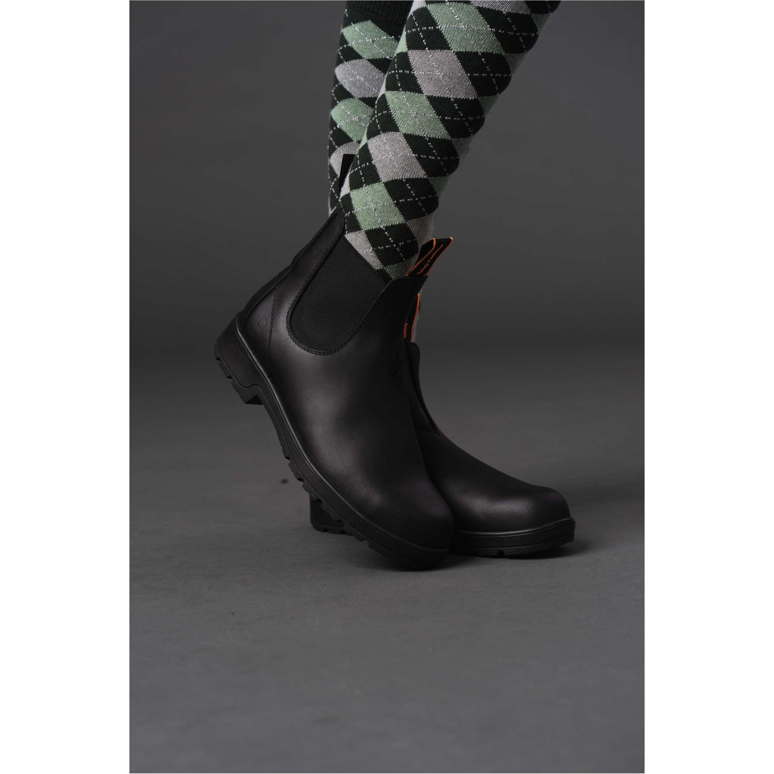 Jodhpur Reitstiefeletten mit Stahlkappe Echtleder schwarz