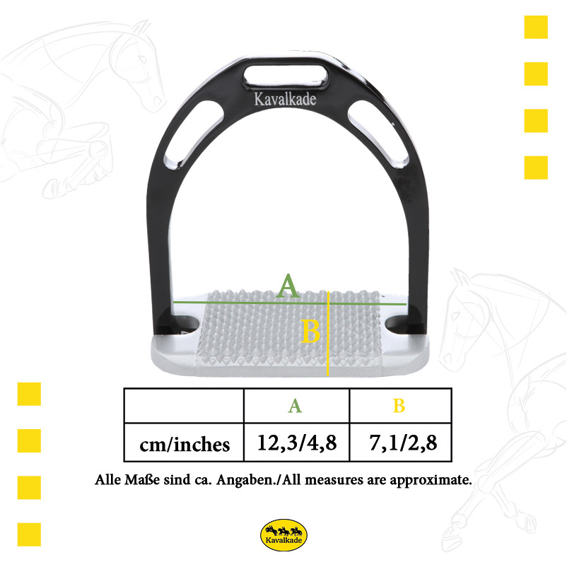 Steigbügel ALU schwarz/silber