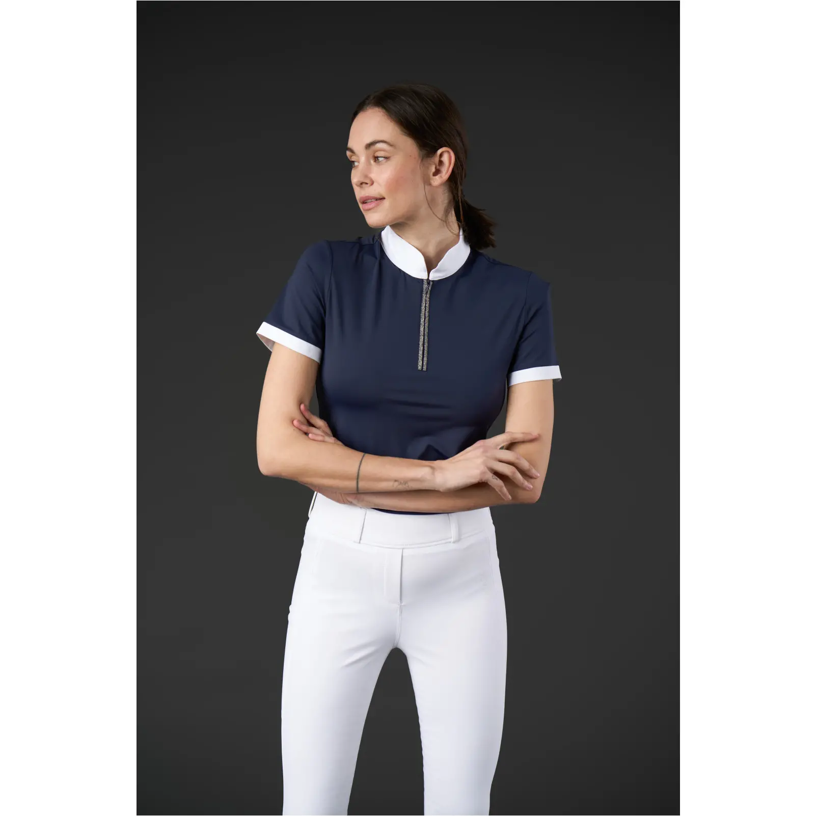 Damen Showshirt Kurzarm NICE navy