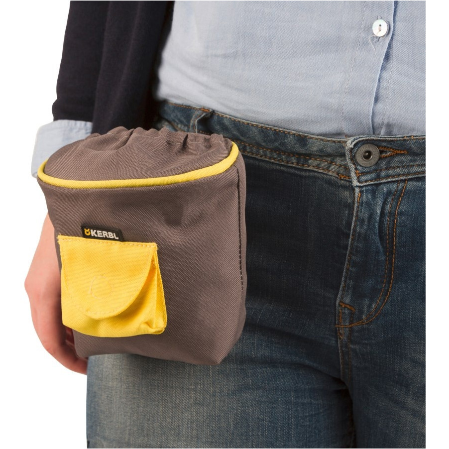 Futtertasche PRO grau/gelb 14x11x14cm