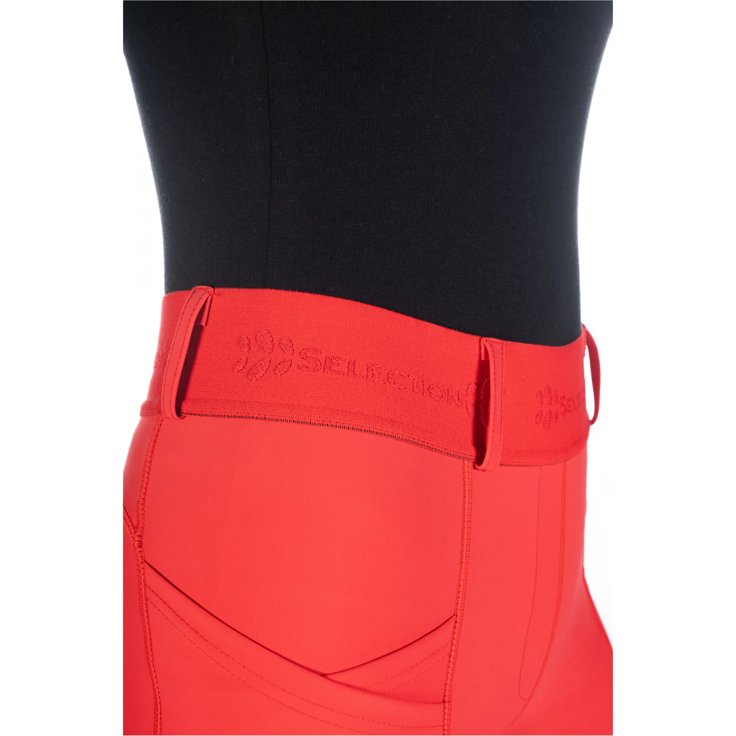Damen Reitleggings Silikon Vollbesatz ARUBA rot