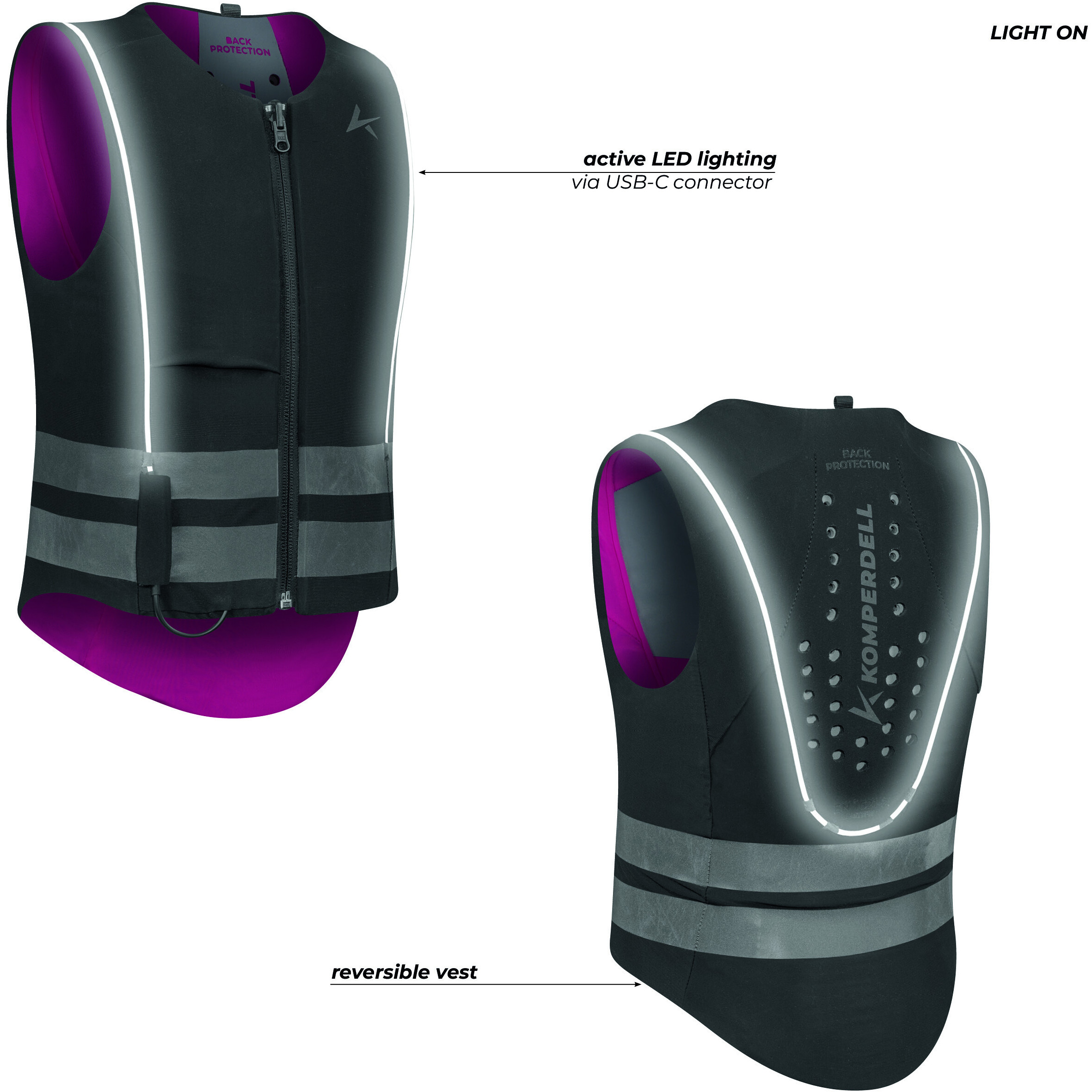 Kinder Rückenprotektor BALLISTIC HIGH VISIBILITY Junior pink