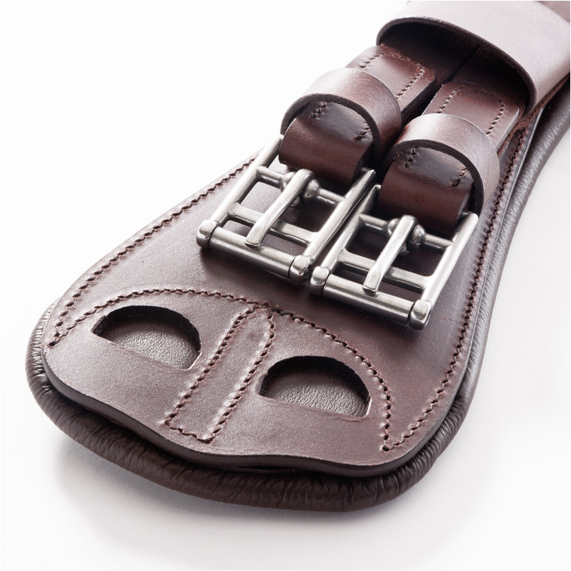 Lederkurzgurt geölt mit Elast JULIUS braun