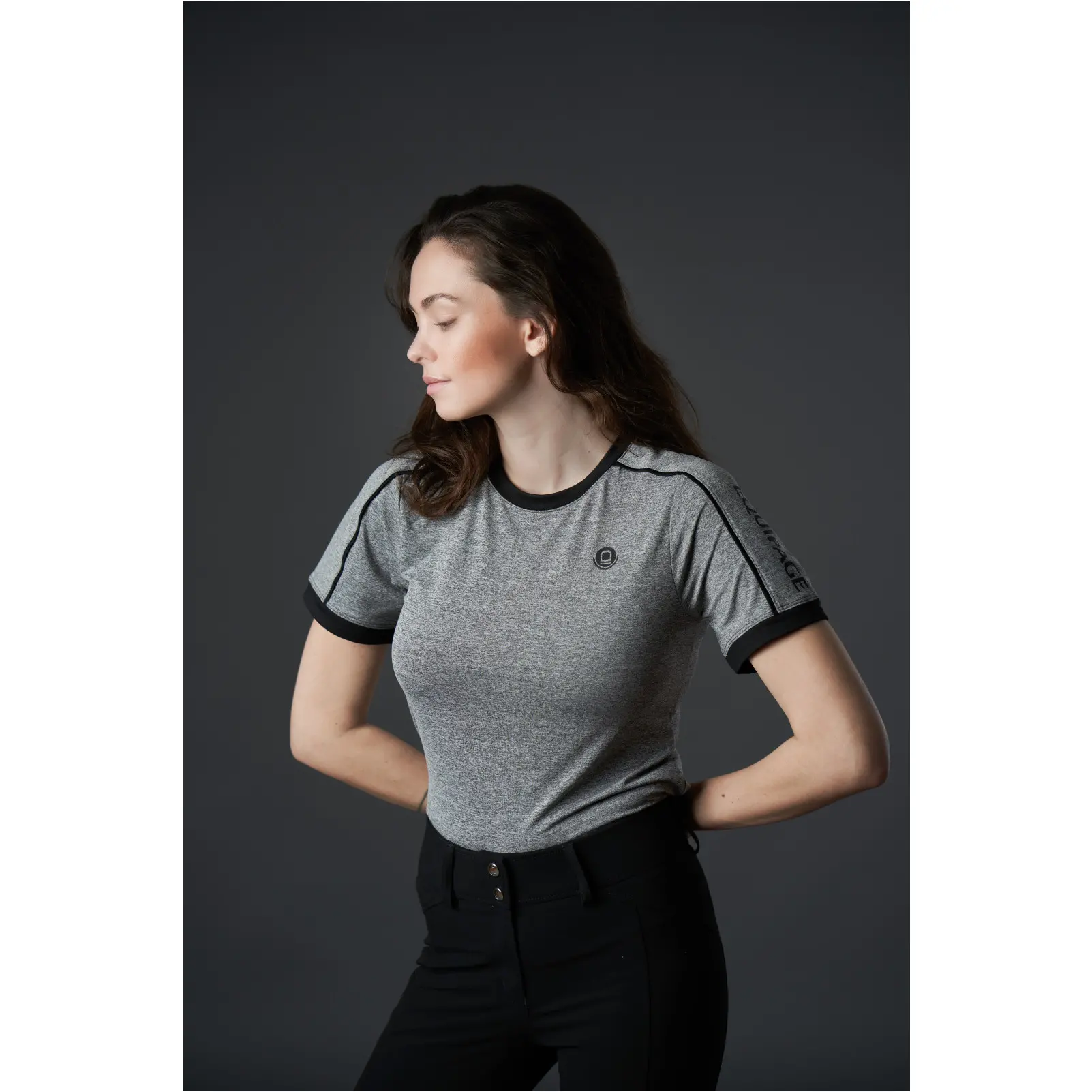 Damen T-Shirt Kurzarm MELISSA grau melange Damen T-Shirt Kurzarm MELISSA grau melange