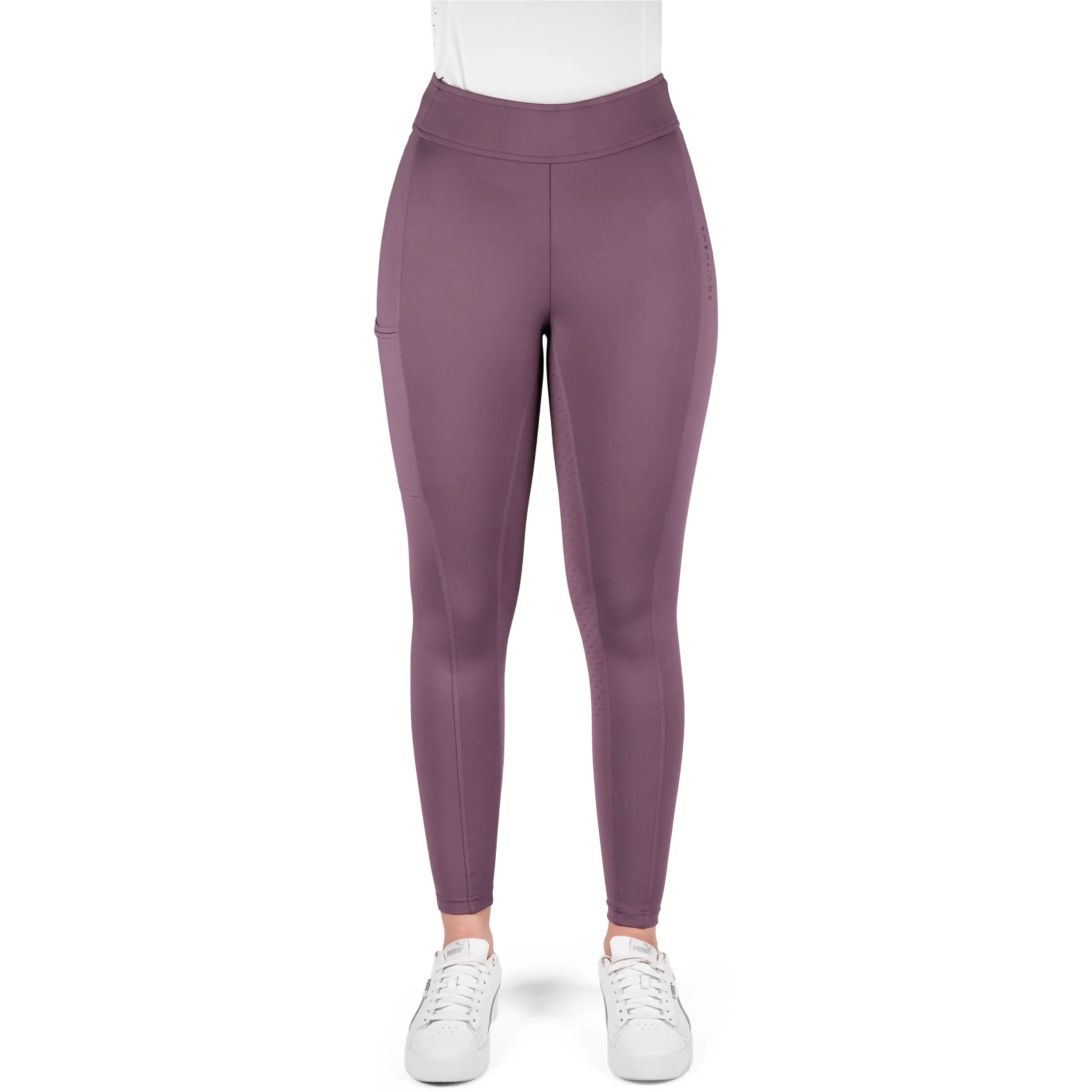 Damen Reitleggings Silikon Vollbesatz EK-BIRDY violett