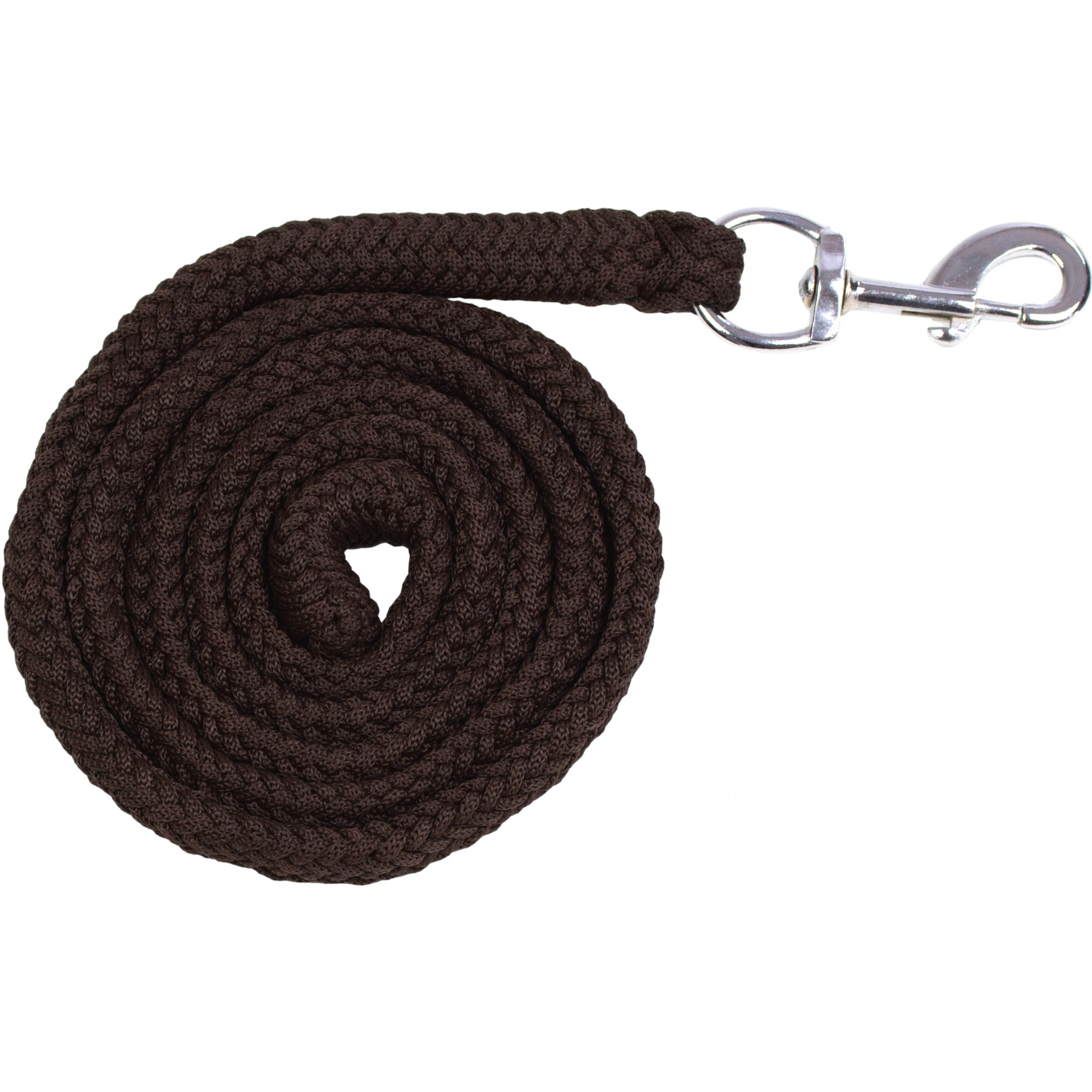 Führstrick mit Karabinerhaken BASICLINE dunkelbraun 180cm