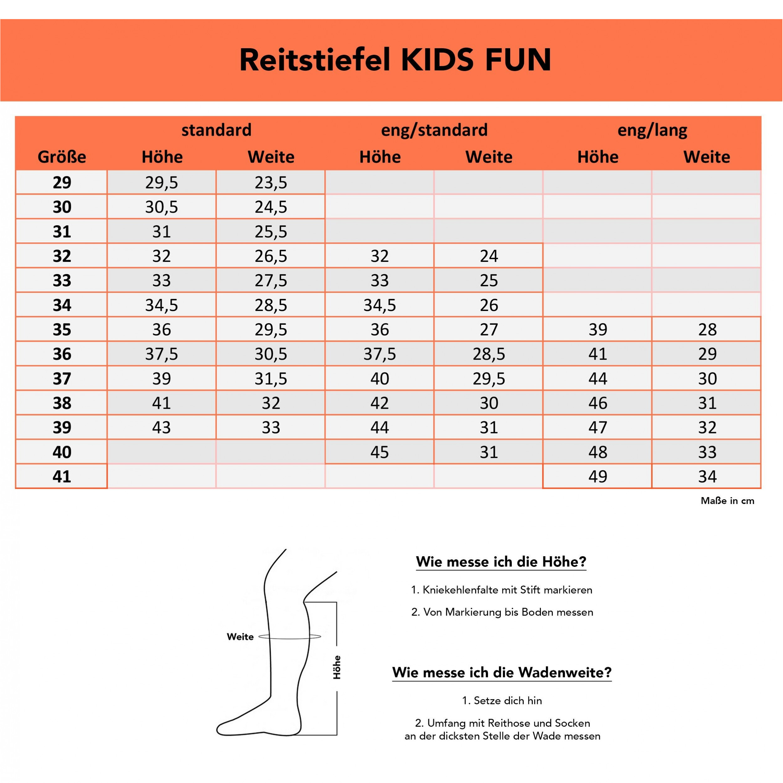 Winter Kinder Reitstiefel KIDS FUN Kunstleder schwarz