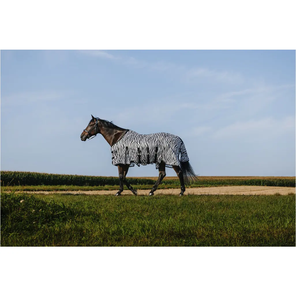 Fliegendecke Zebra BELLY MESH schwarz/weiß