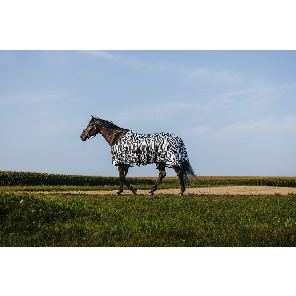 Fliegendecke Zebra BELLY MESH schwarz/weiß