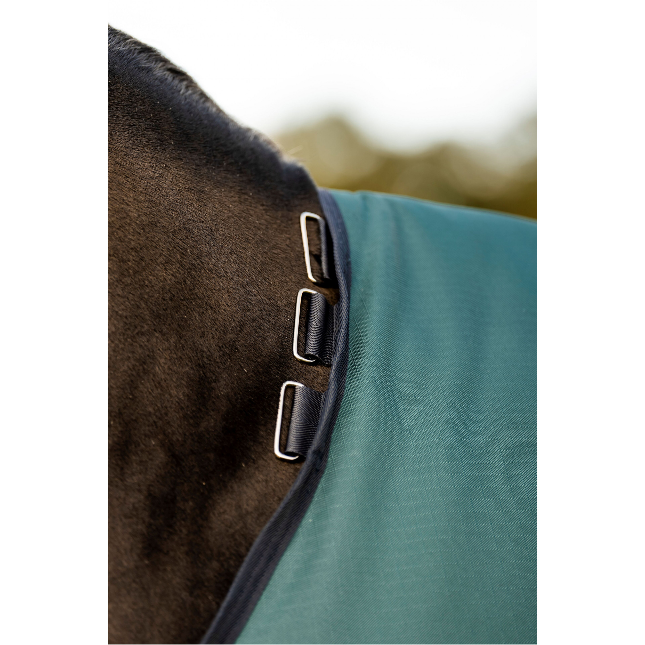 Outdoordecke 50g Füllung 900D mit Fleecefutter AMIGO Ripstop Turnout dynasty green/navy/silver
